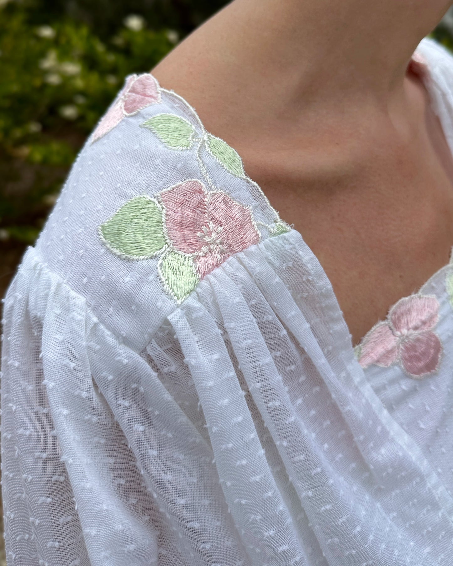 Vintage 1970s Swiss Dot Dress Set