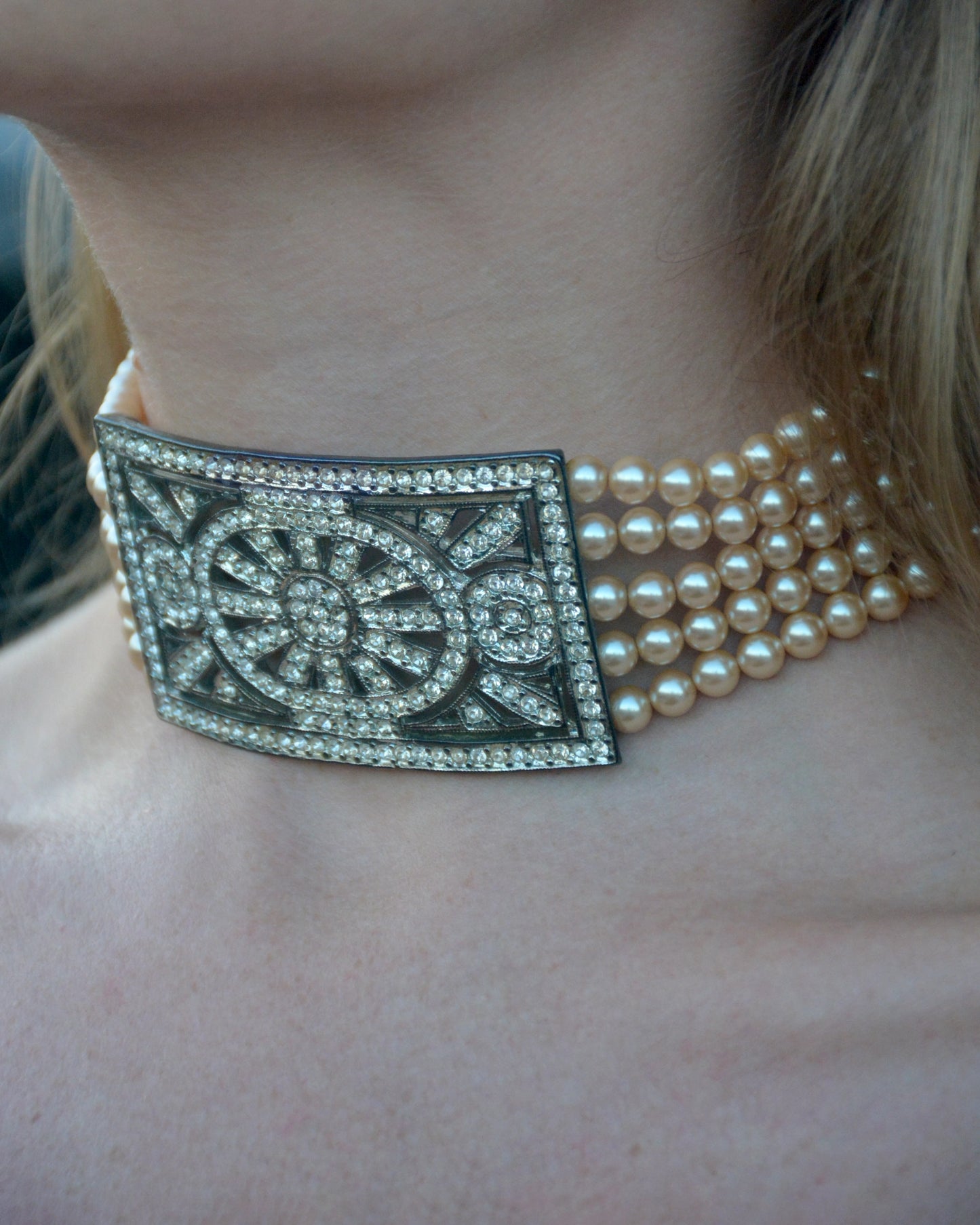 Vintage Edwardian-Style Pearl Choker Necklace