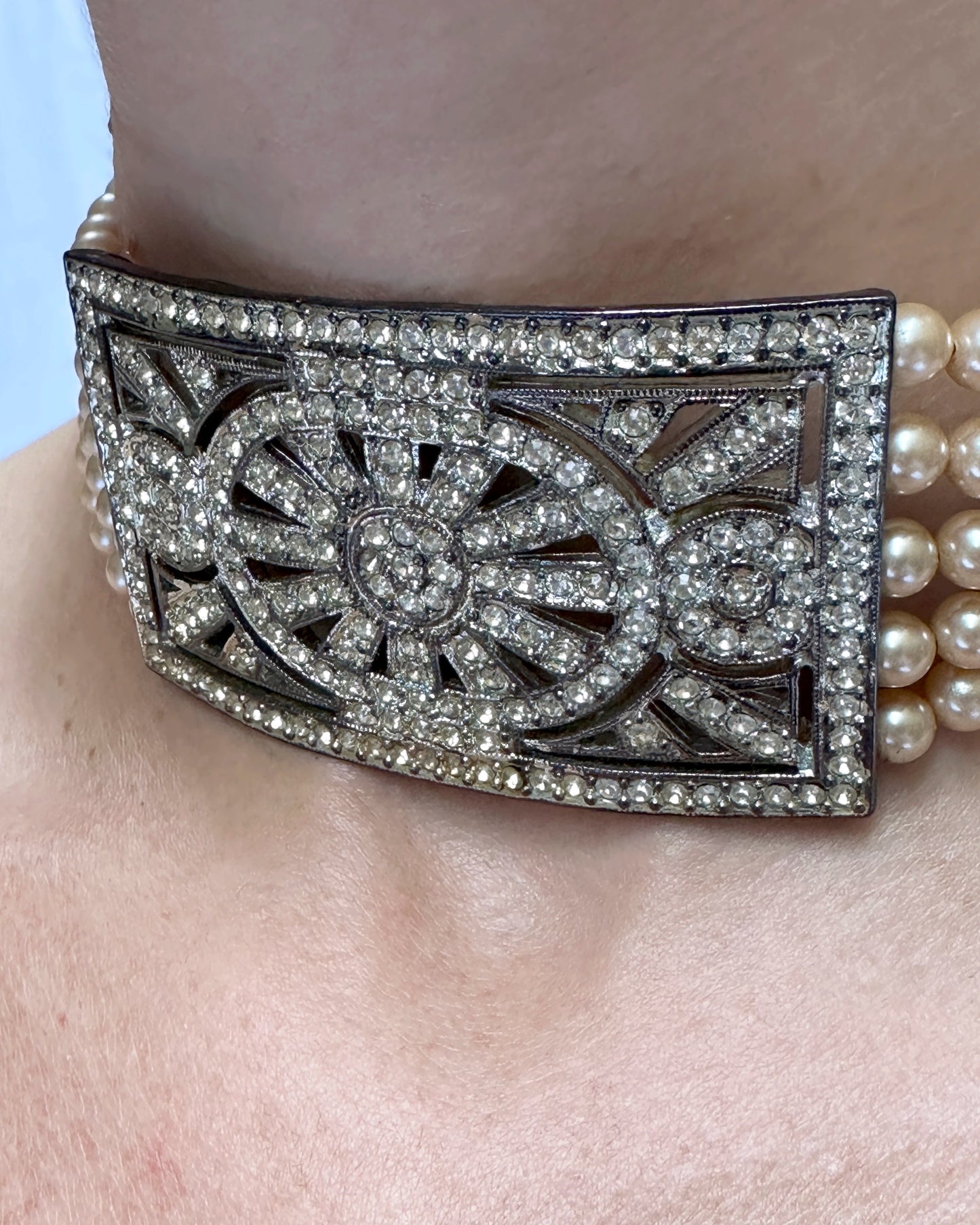 Vintage Edwardian-Style Pearl Choker Necklace