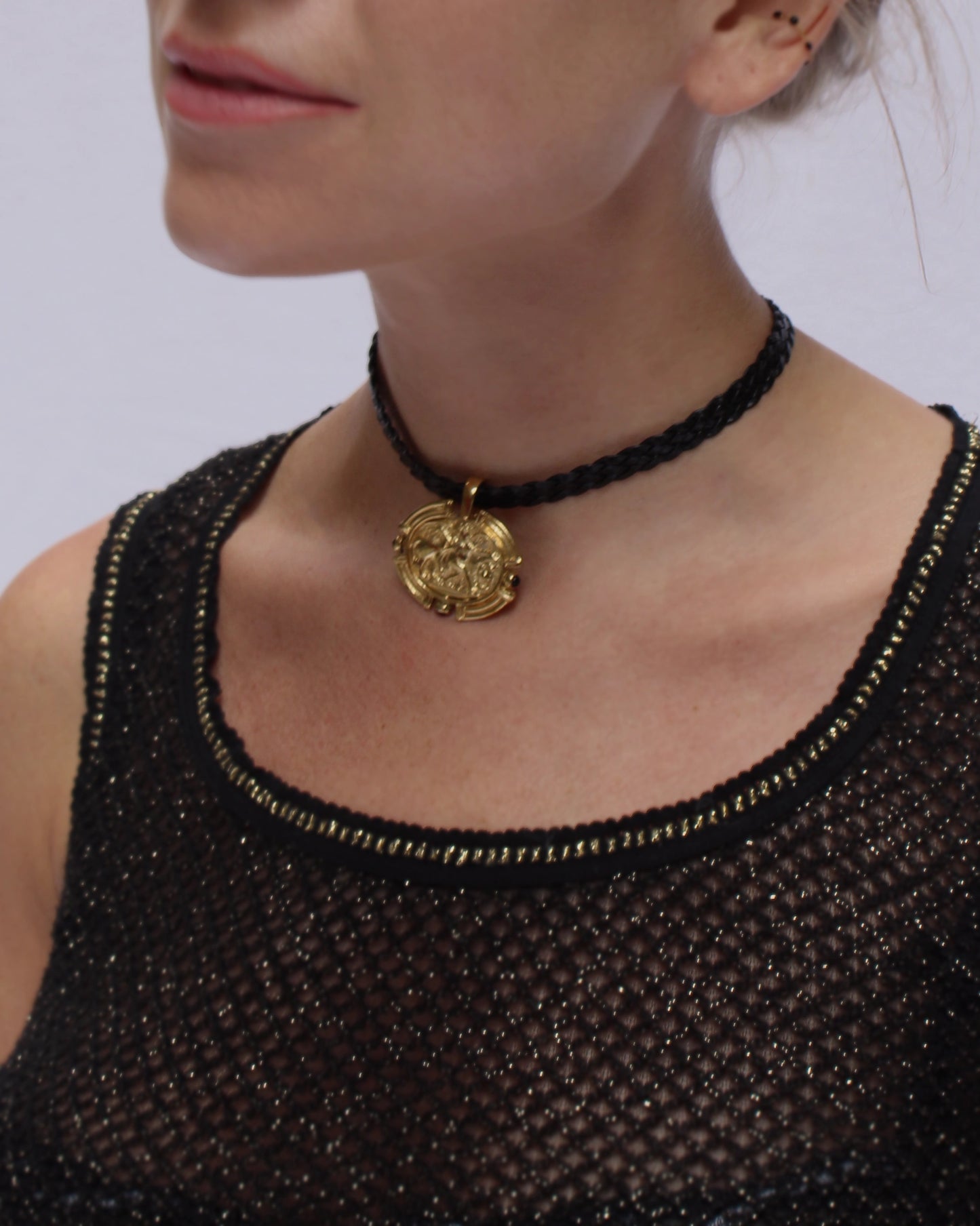 Vintage Etruscan Revival Pendant Choker