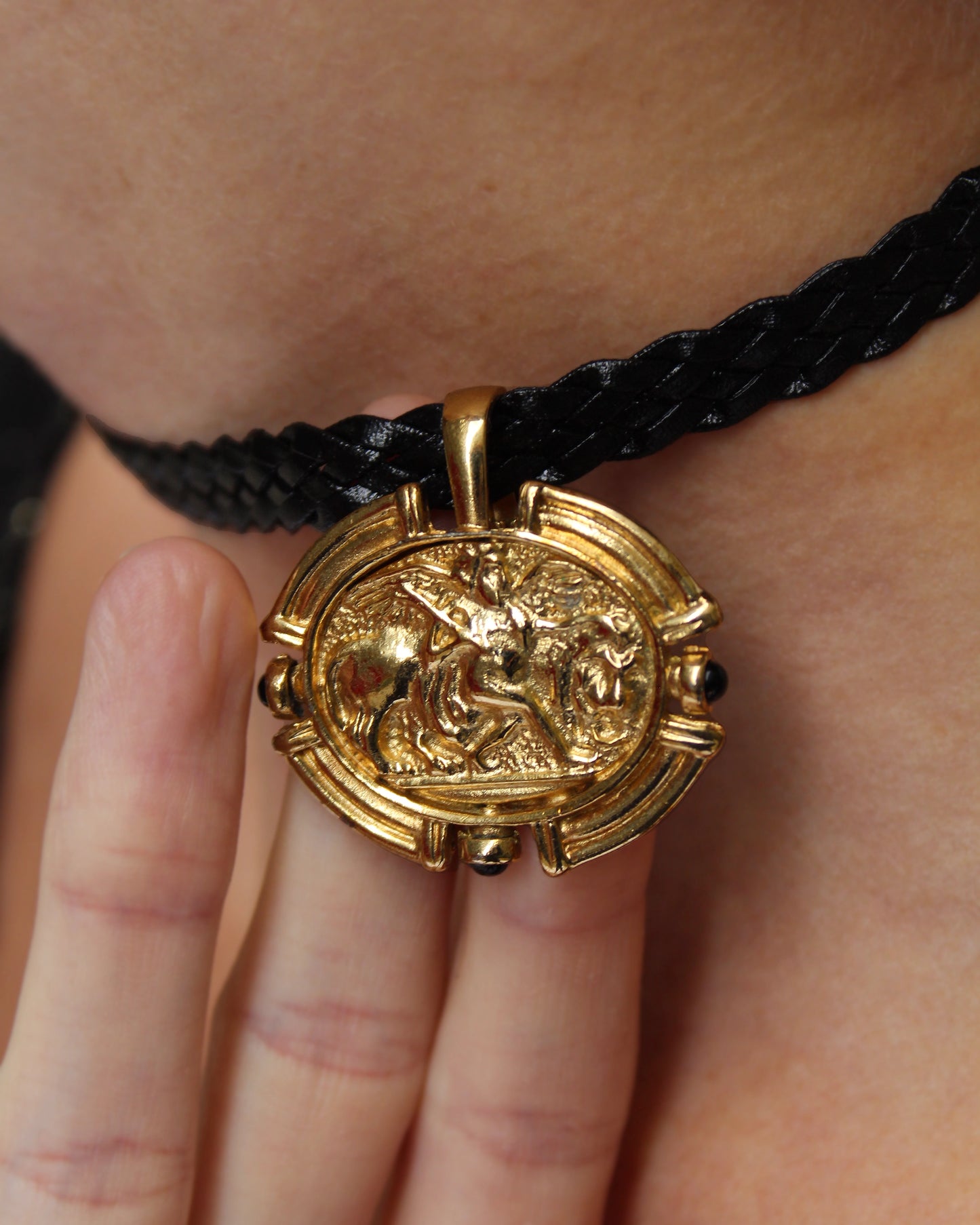 Vintage Etruscan Revival Pendant Choker