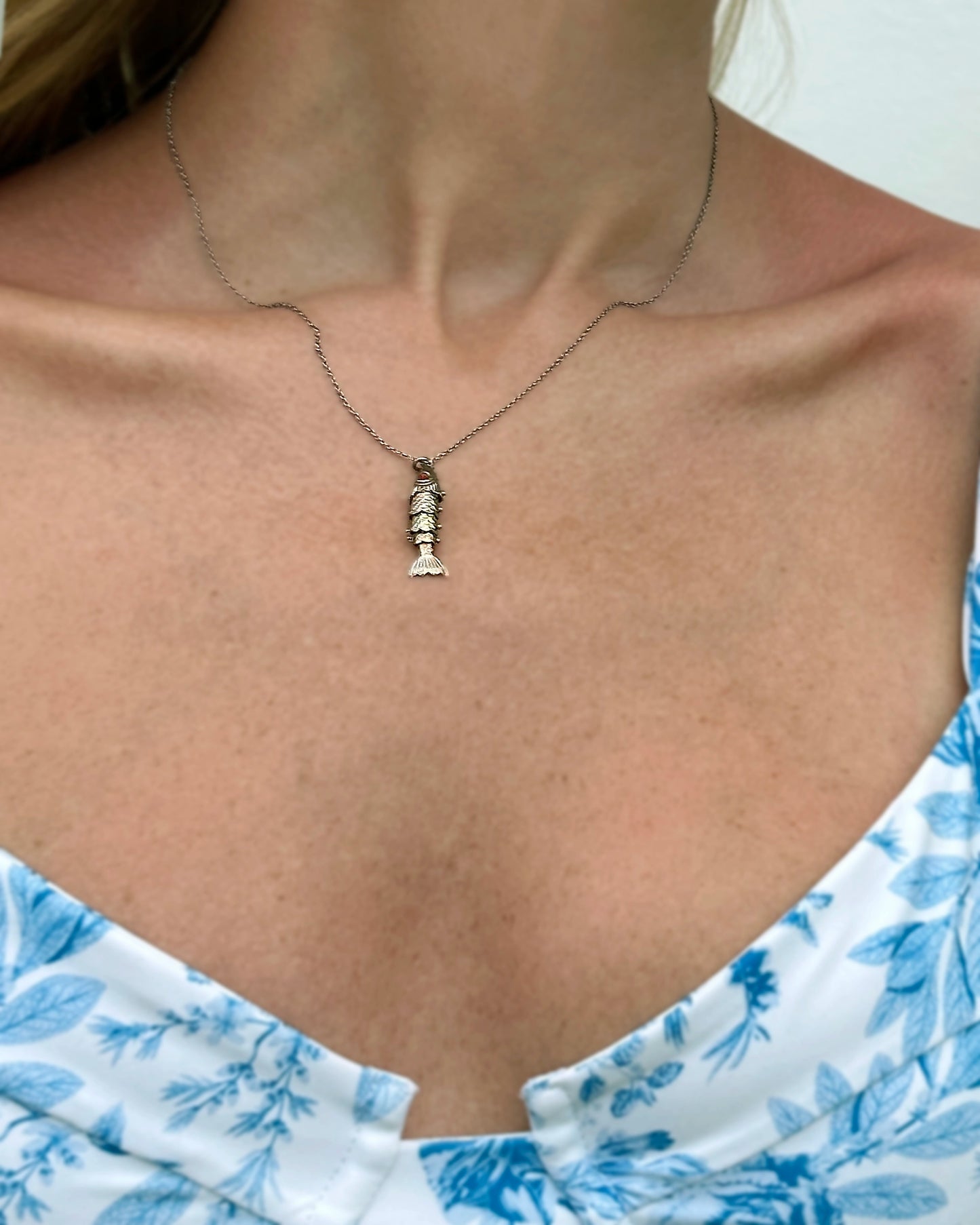 Vintage Articulated Fish Pendant