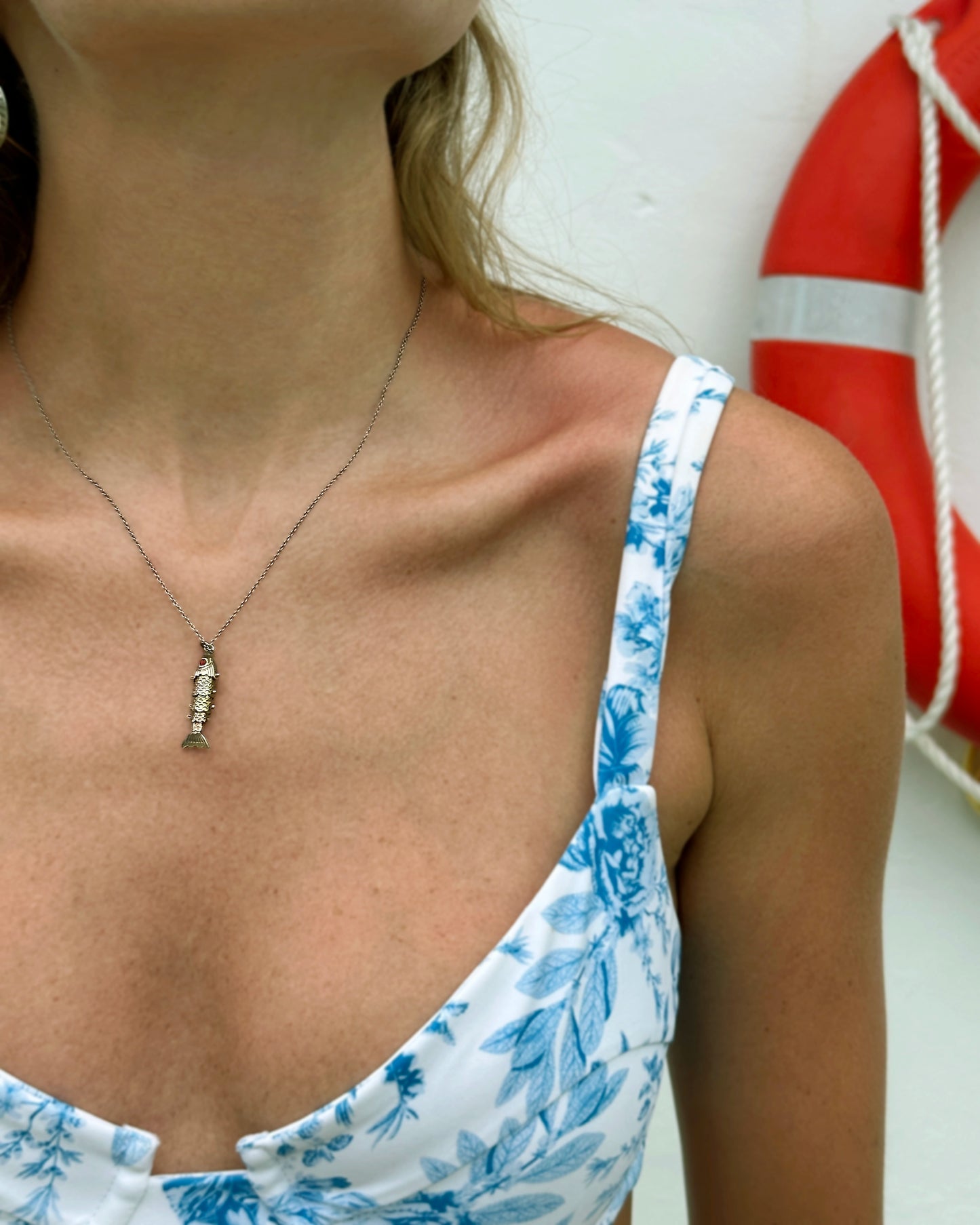 Vintage Articulated Fish Pendant