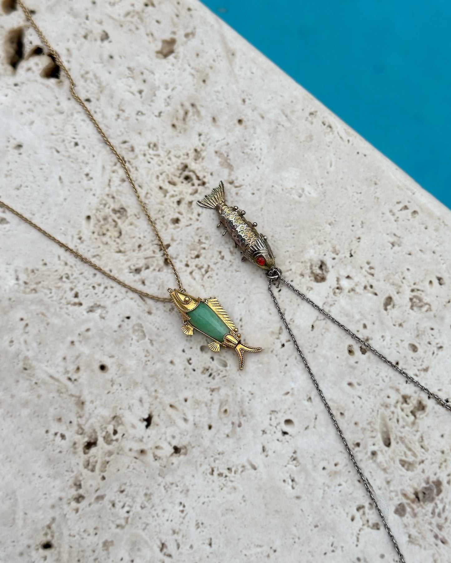 Vintage Articulated Fish Pendant