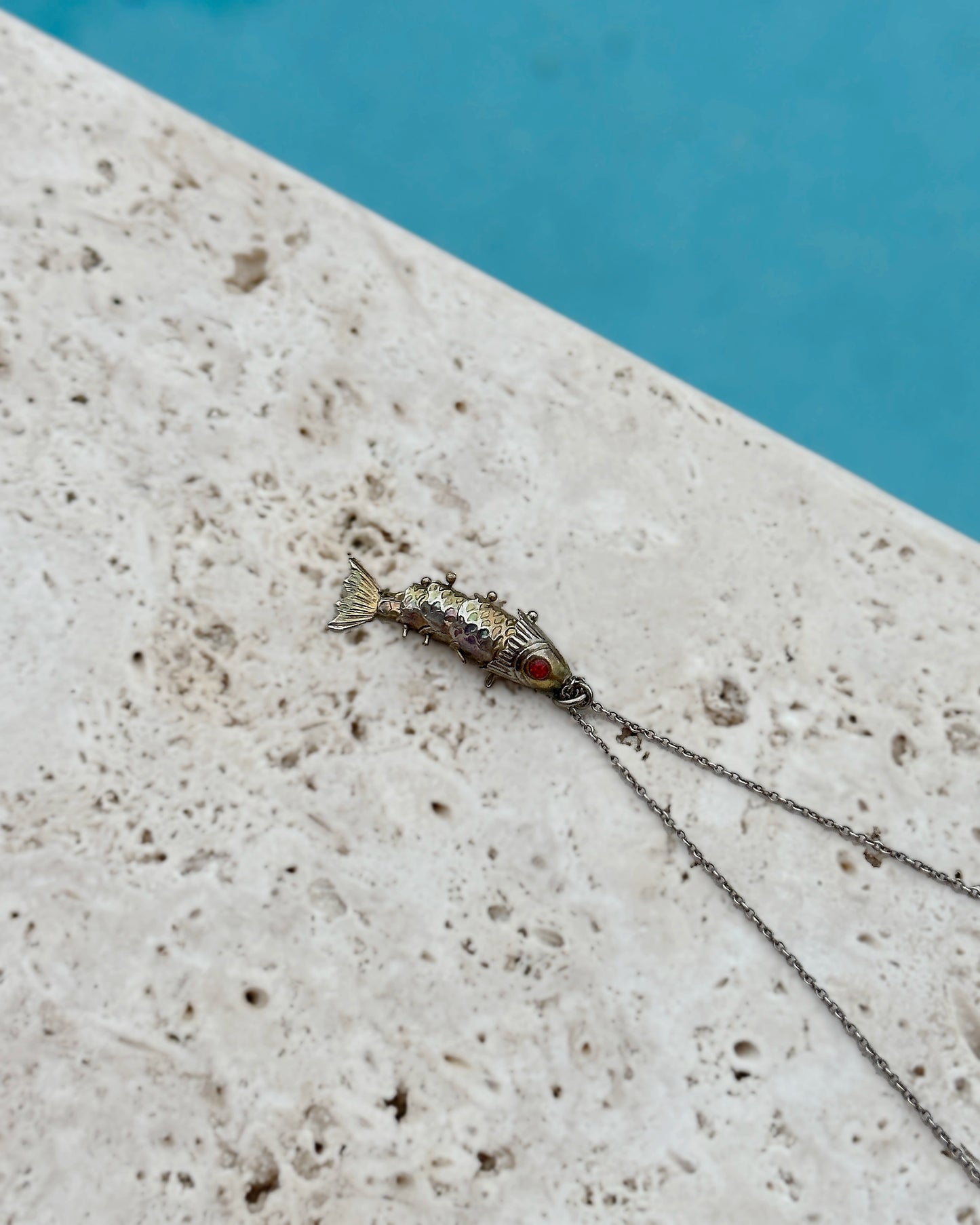 Vintage Articulated Fish Pendant