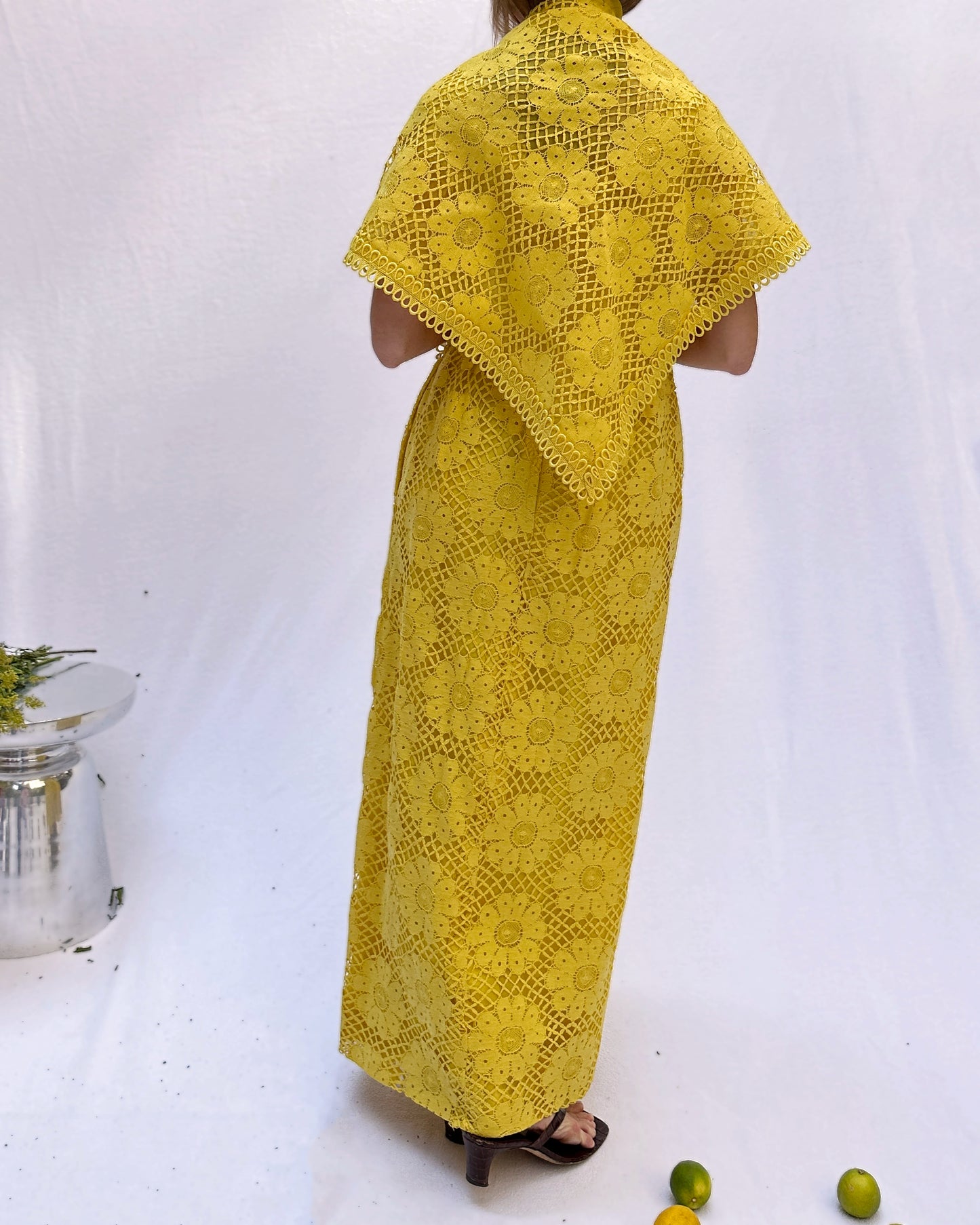 Vintage Lillie Rubin Crochet Lace Column Dress