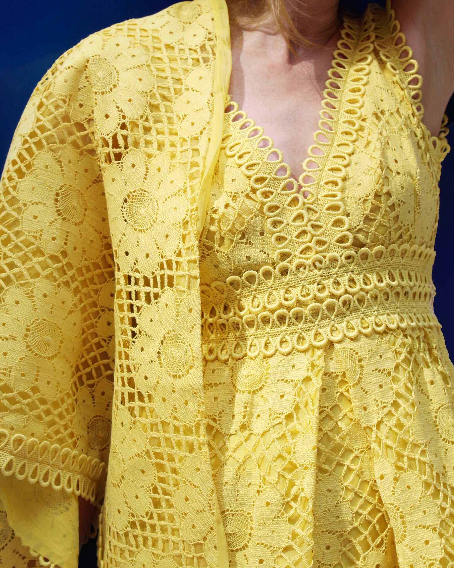 Vintage Lillie Rubin Crochet Lace Column Dress