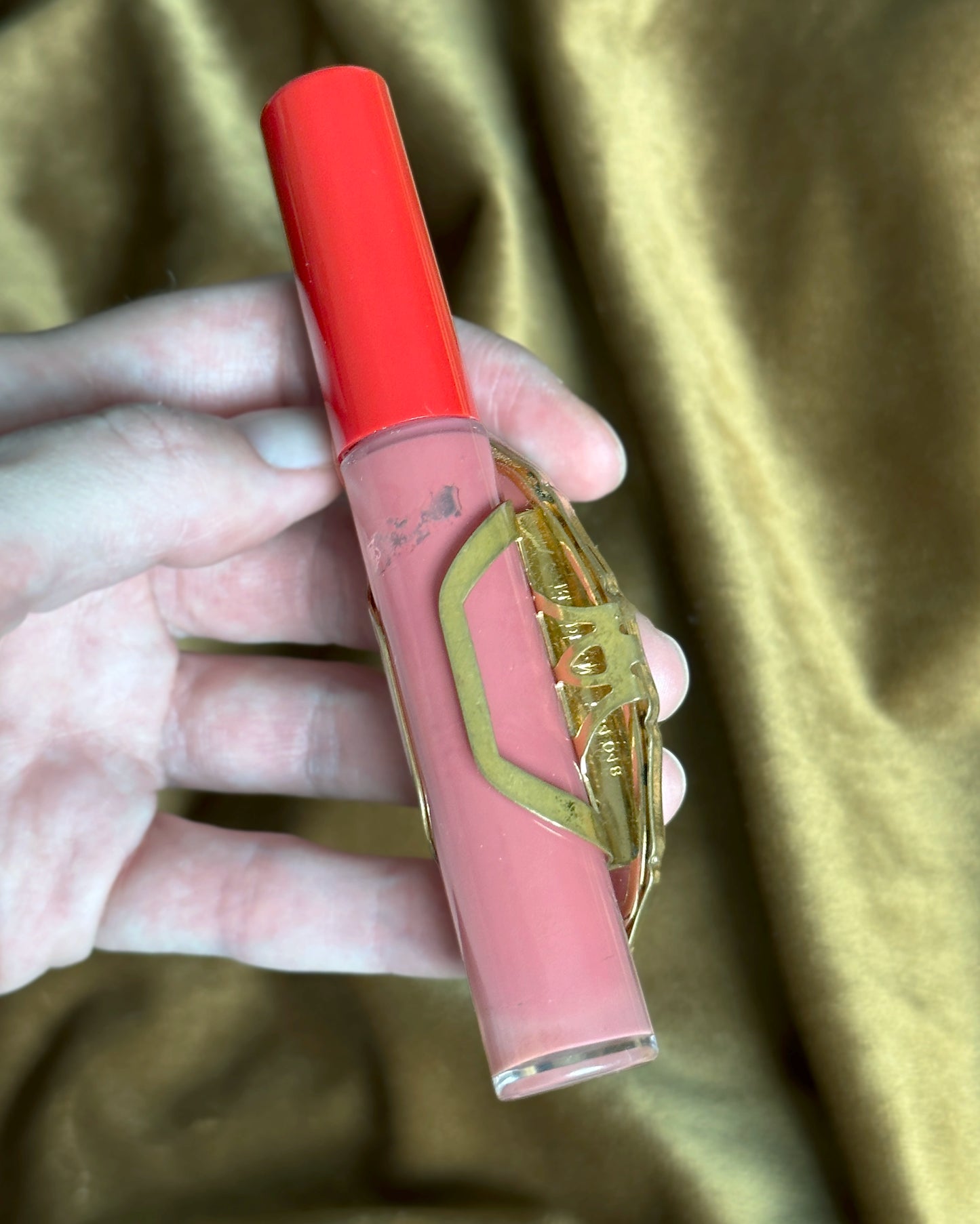 Vintage Midcentury Lipstick Holder Mirrored Compact