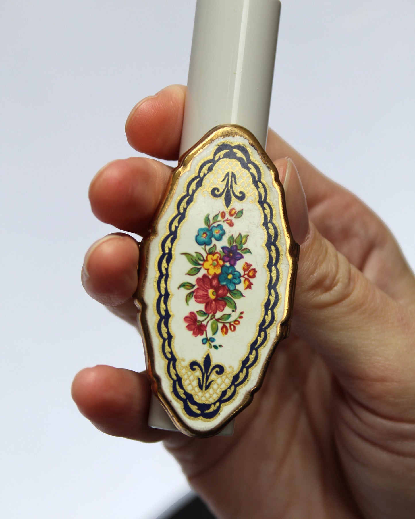 Vintage Midcentury Lipstick Holder Mirrored Compact