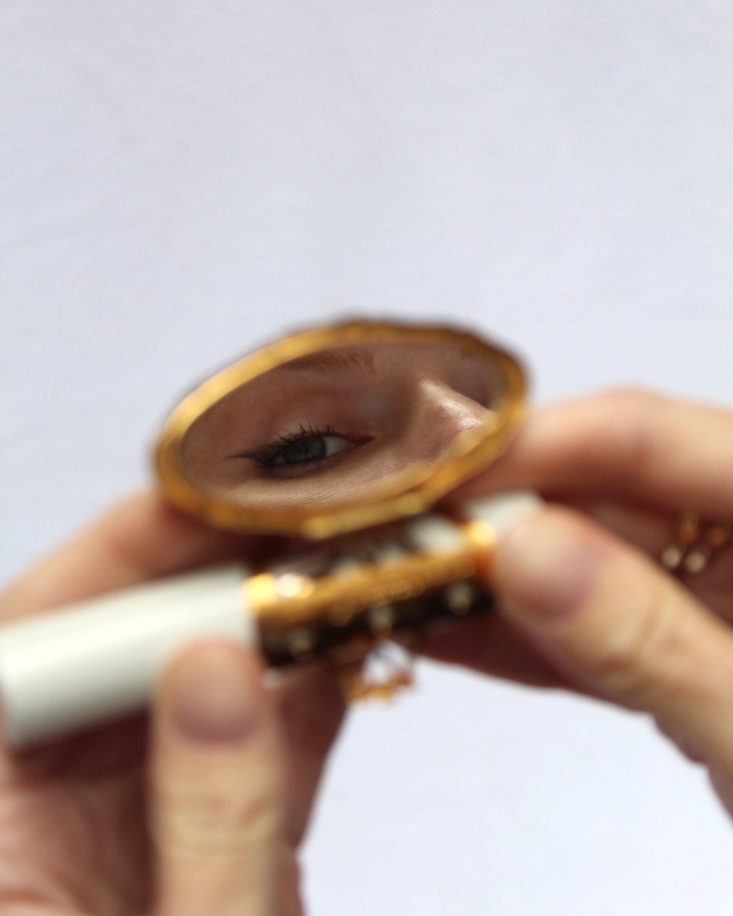 Vintage Midcentury Lipstick Holder Mirrored Compact