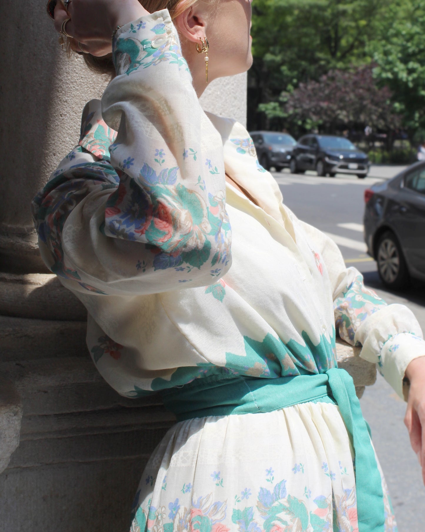Vintage Long Sleeve Full Length Shirtwaist Dress
