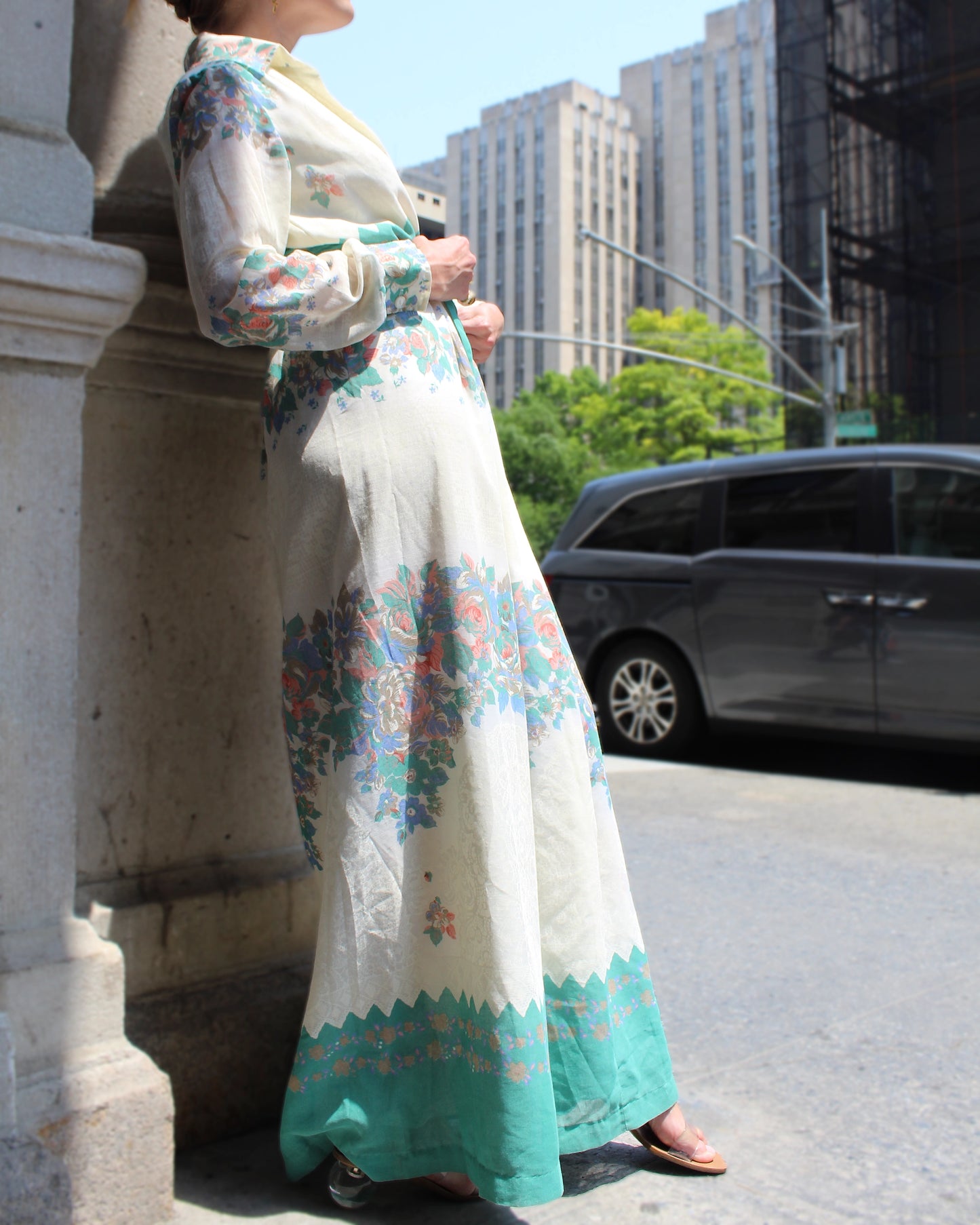 Vintage Long Sleeve Full Length Shirtwaist Dress
