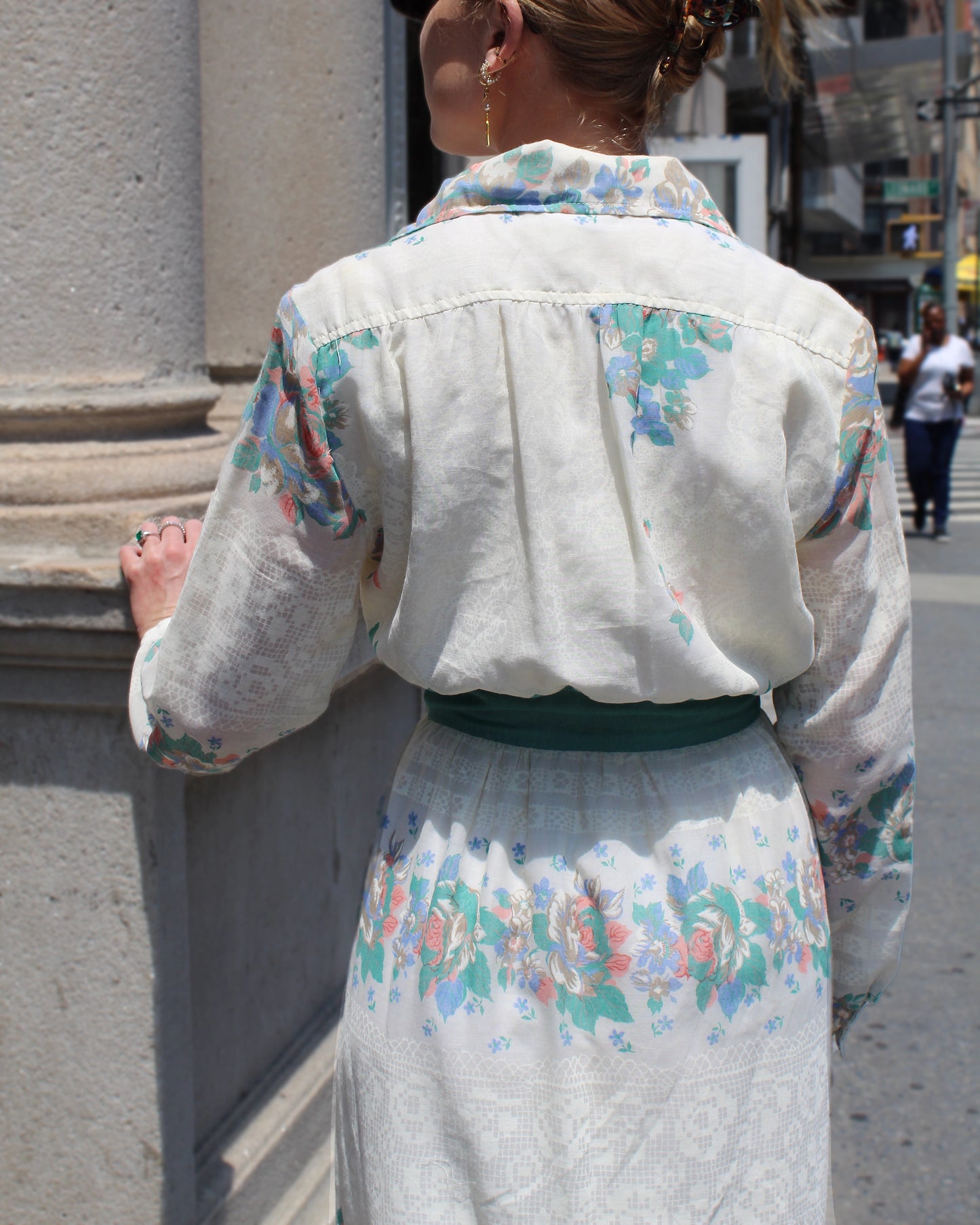 Vintage Long Sleeve Full Length Shirtwaist Dress
