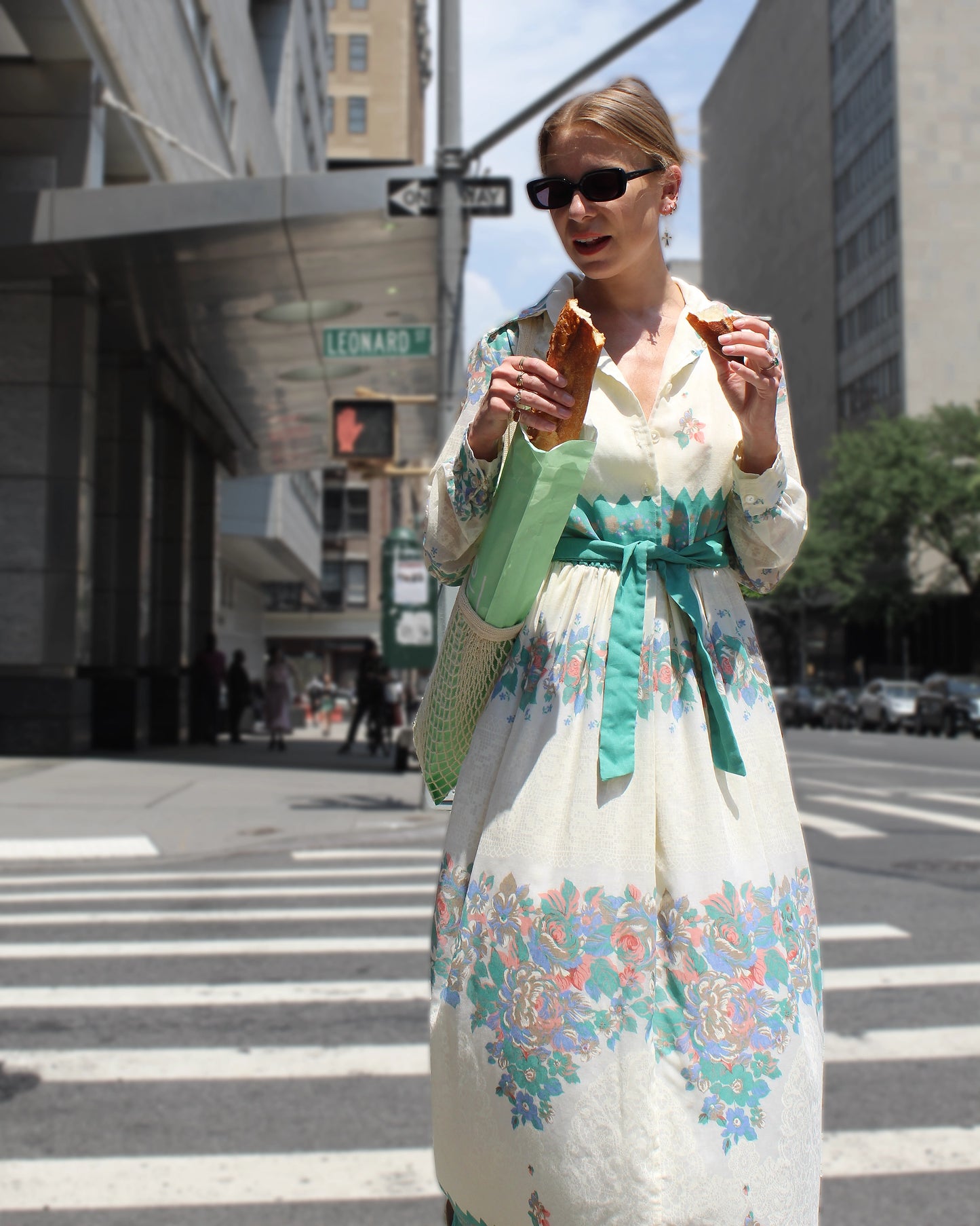 Vintage Long Sleeve Full Length Shirtwaist Dress