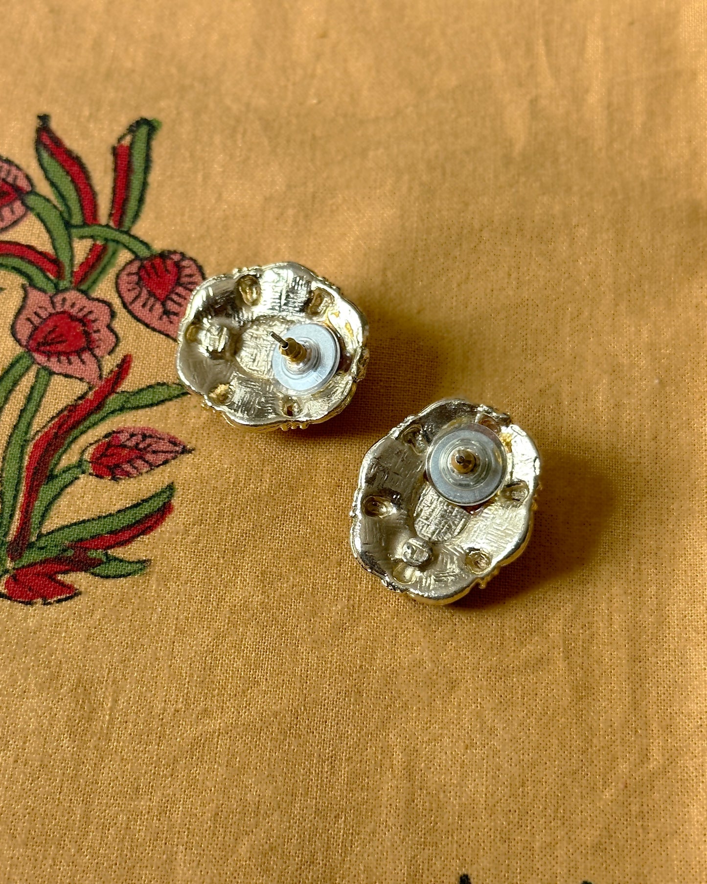 Vintage Rainbow Gem Stud Earrings