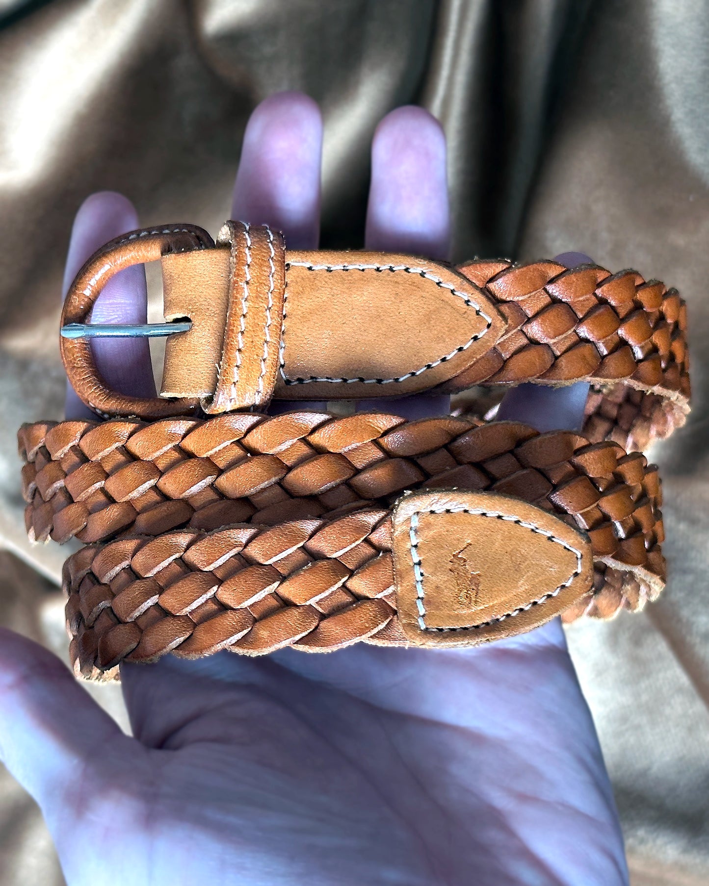 Vintage Polo Ralph Lauren Braided Leather Belt