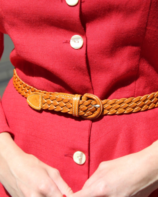 Vintage Polo Ralph Lauren Braided Leather Belt
