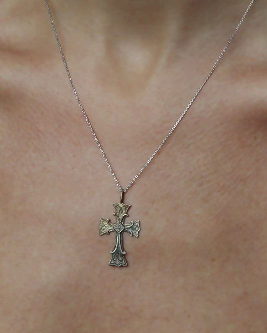 Antique Russian Silver Cross