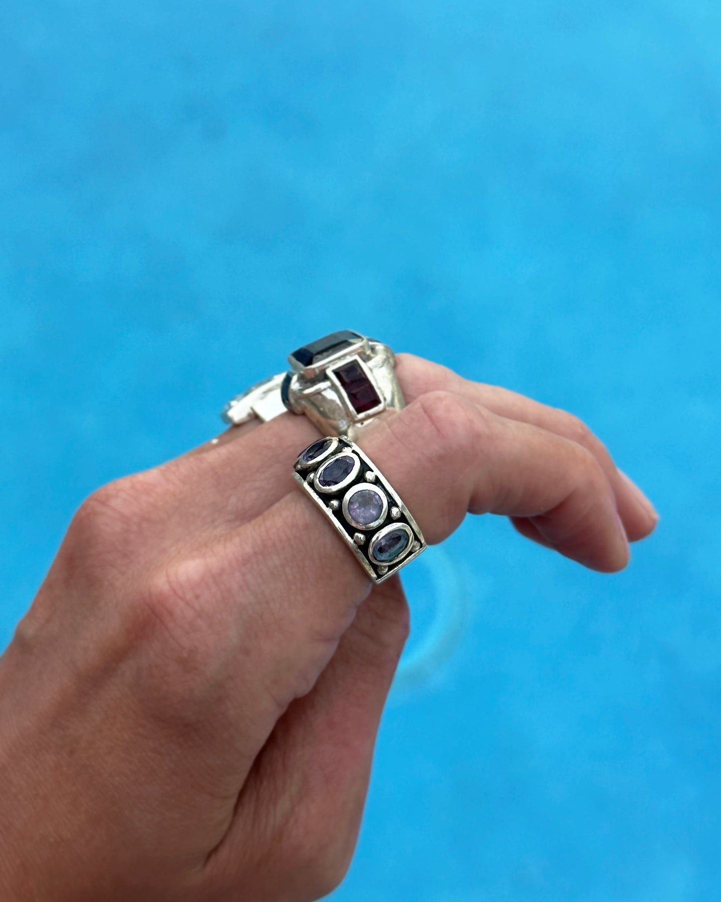 Vintage Amethyst Chunky Band