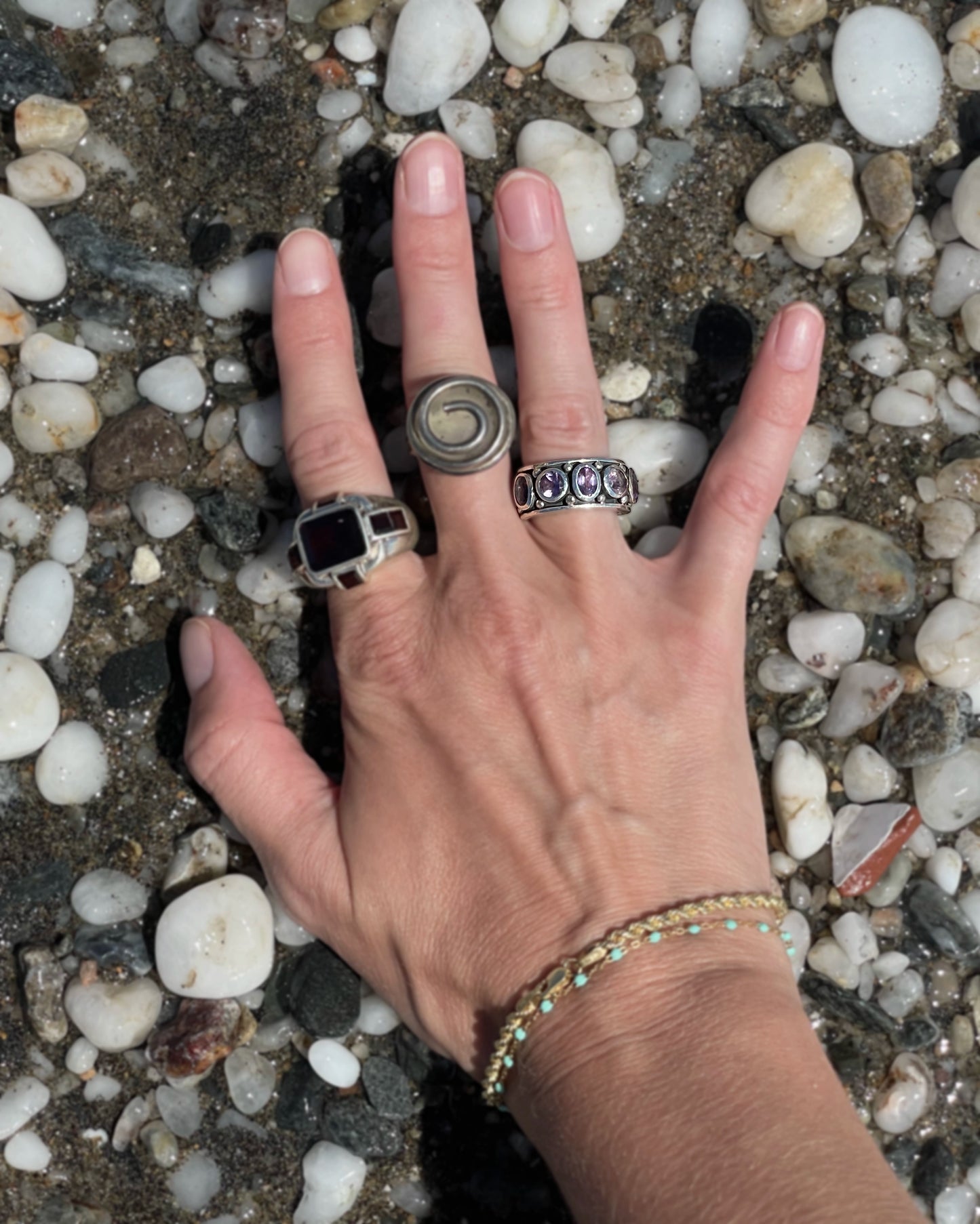 Vintage Amethyst Chunky Band