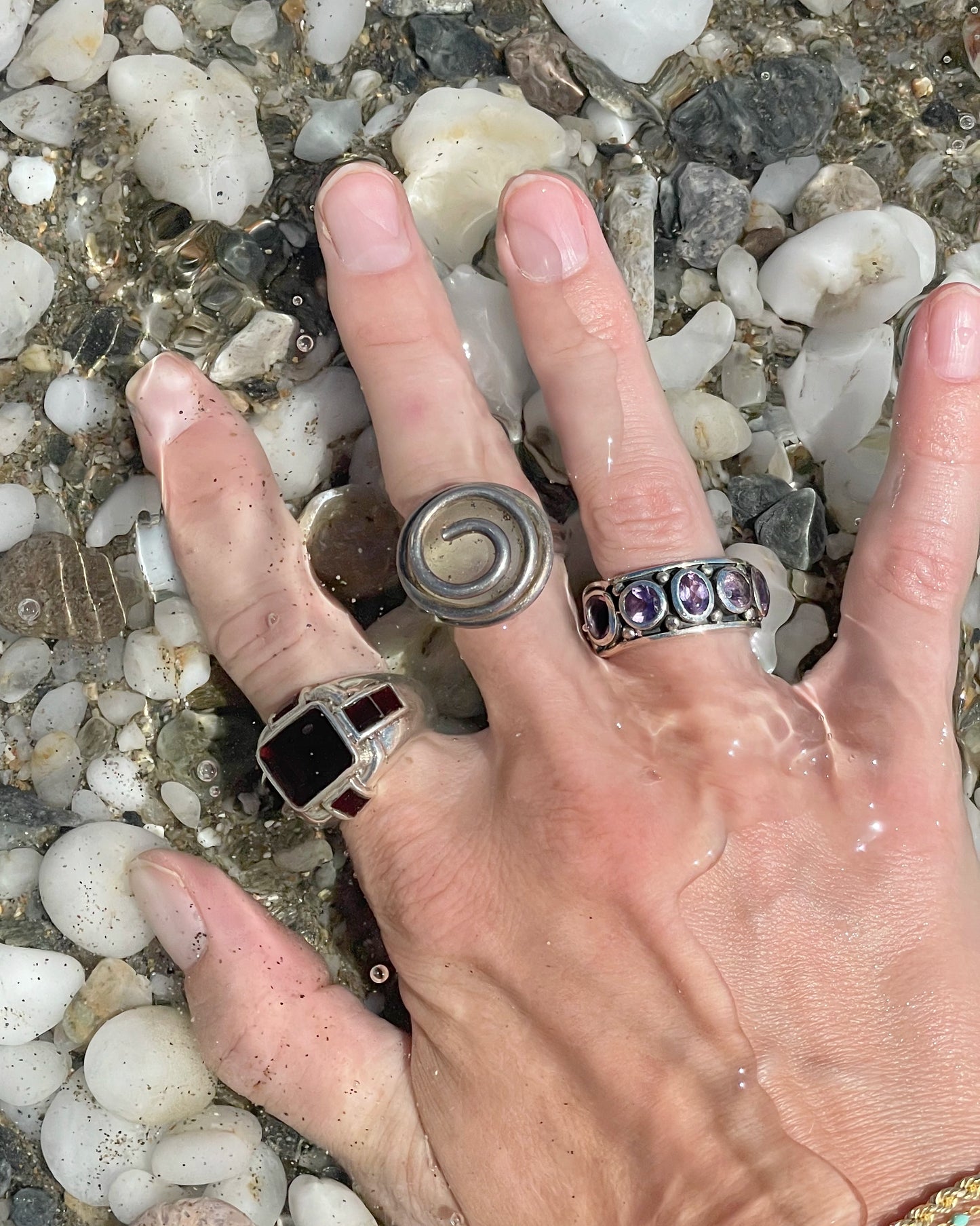 Vintage Amethyst Chunky Band