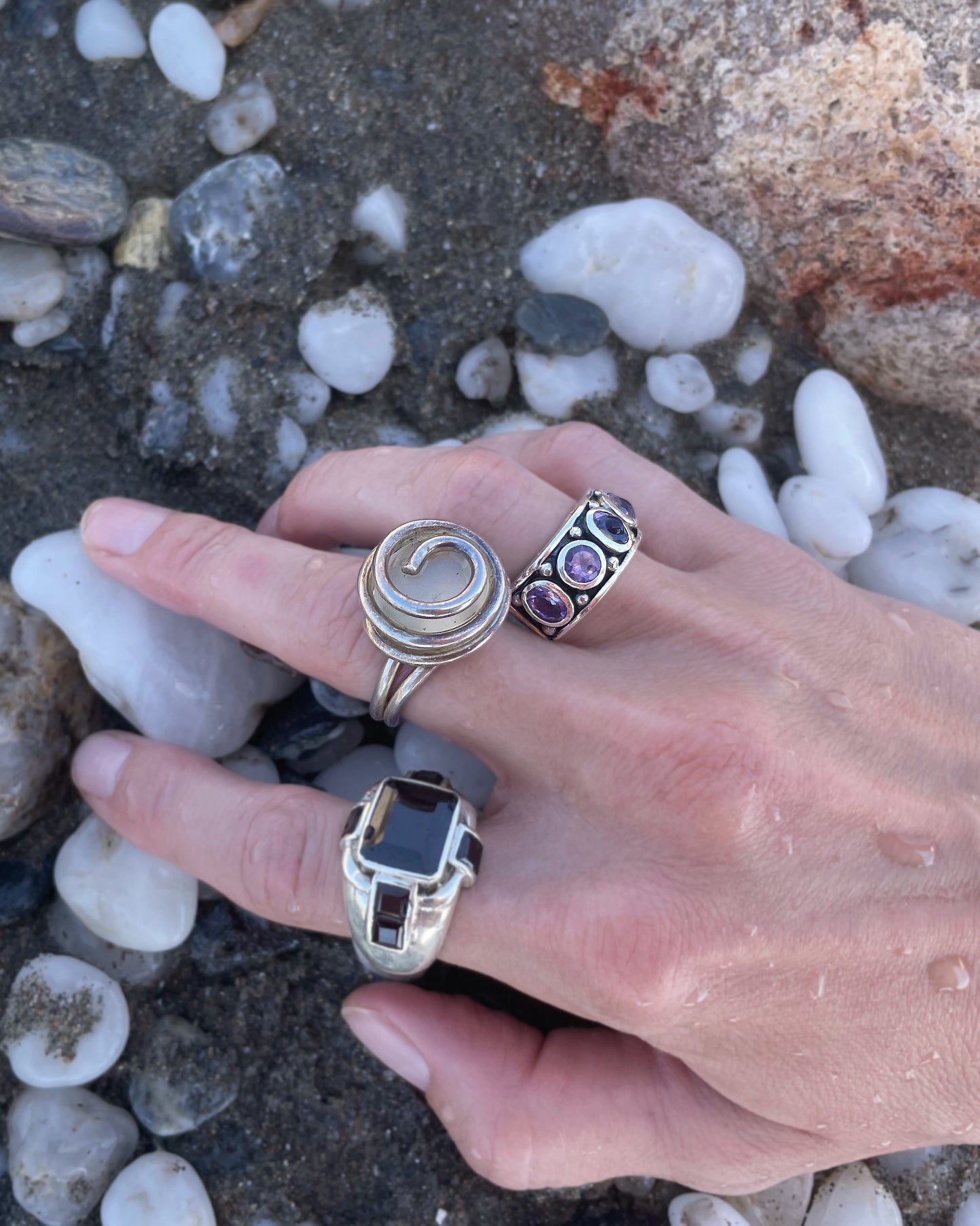 Vintage Amethyst Chunky Band