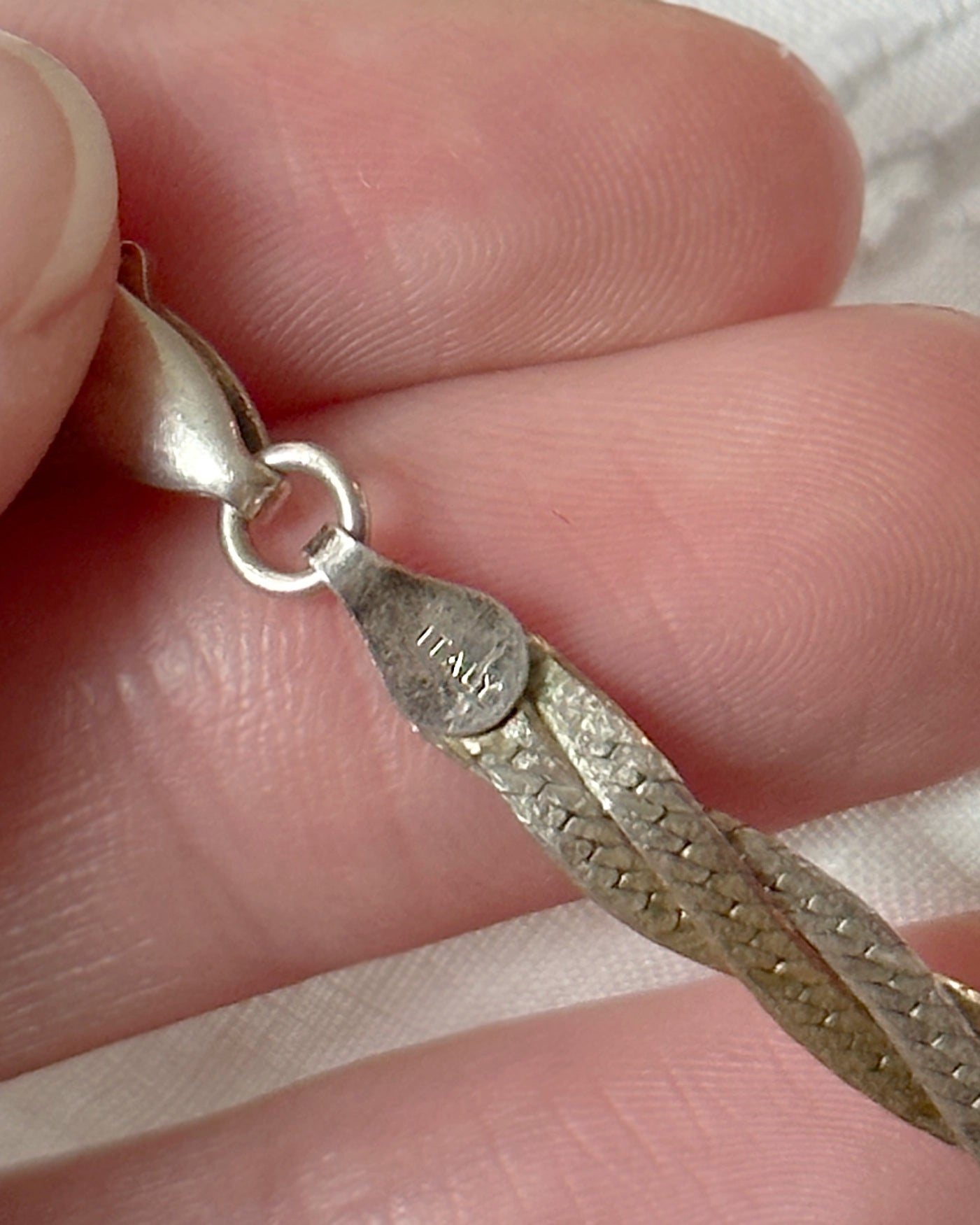 Vintage Italian Braided Gold And Sterling Silver Bracelet