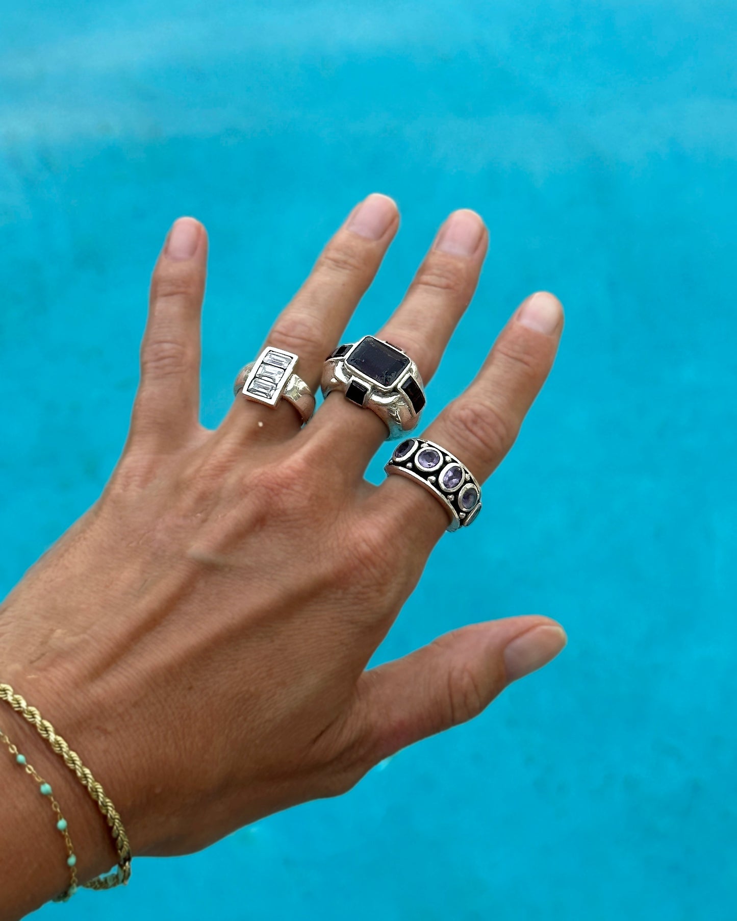 Vintage Sterling Silver Gypsy Ring