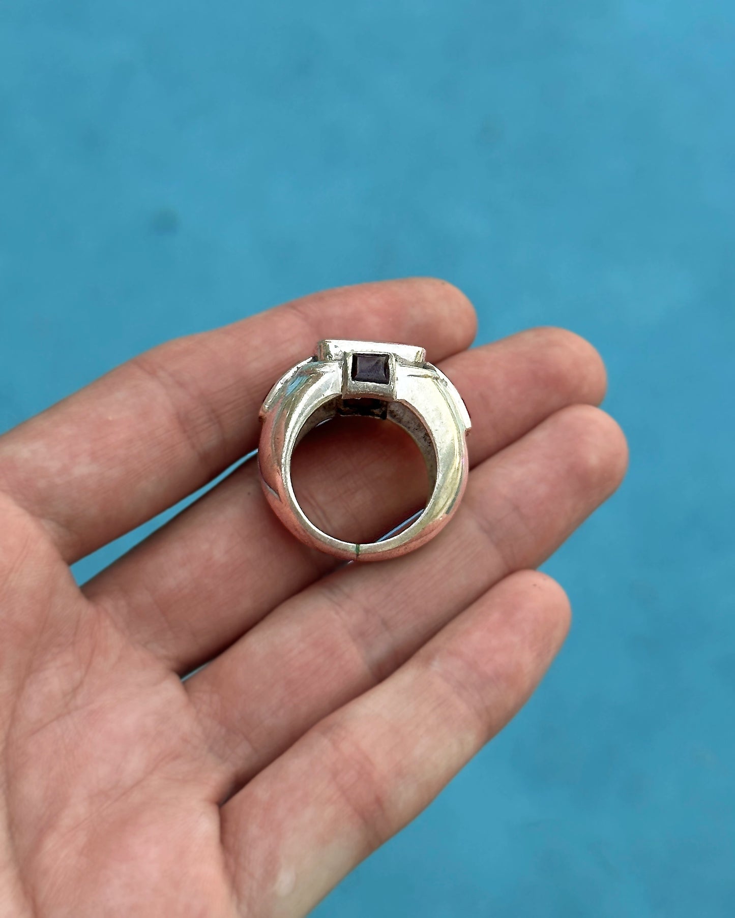 Vintage Sterling Silver Gypsy Ring