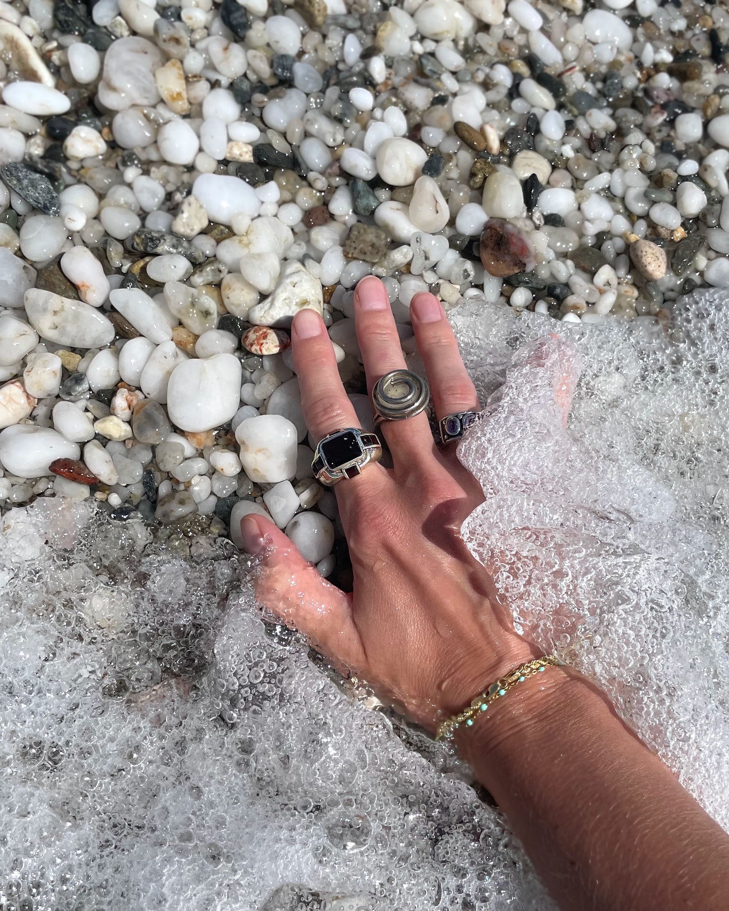 Vintage Sterling Silver Gypsy Ring