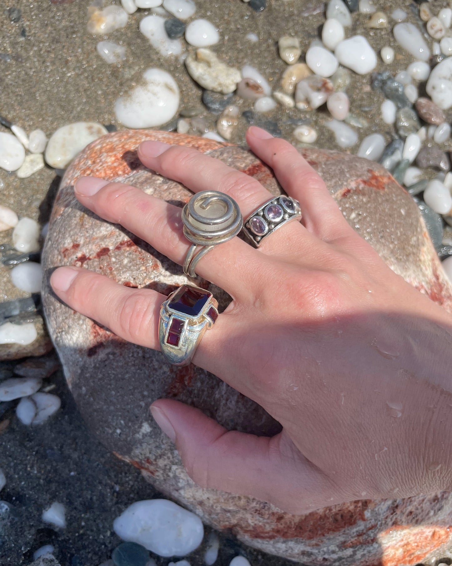 Vintage Sterling Silver Gypsy Ring
