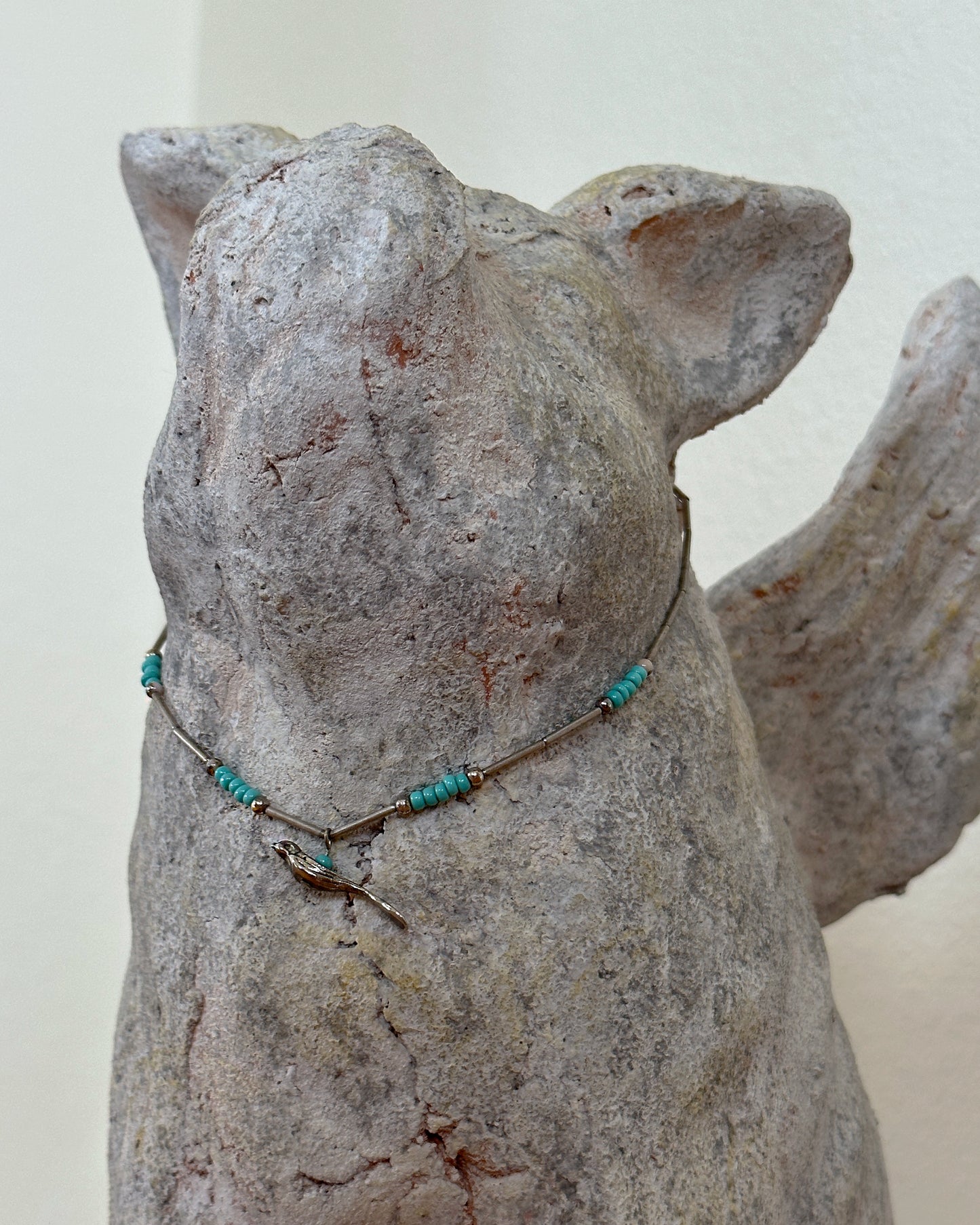 Vintage Sterling Silver Bird Choker