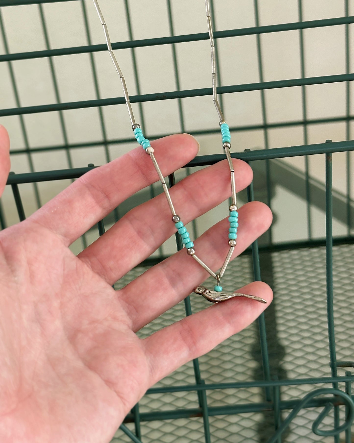 Vintage Sterling Silver Bird Choker