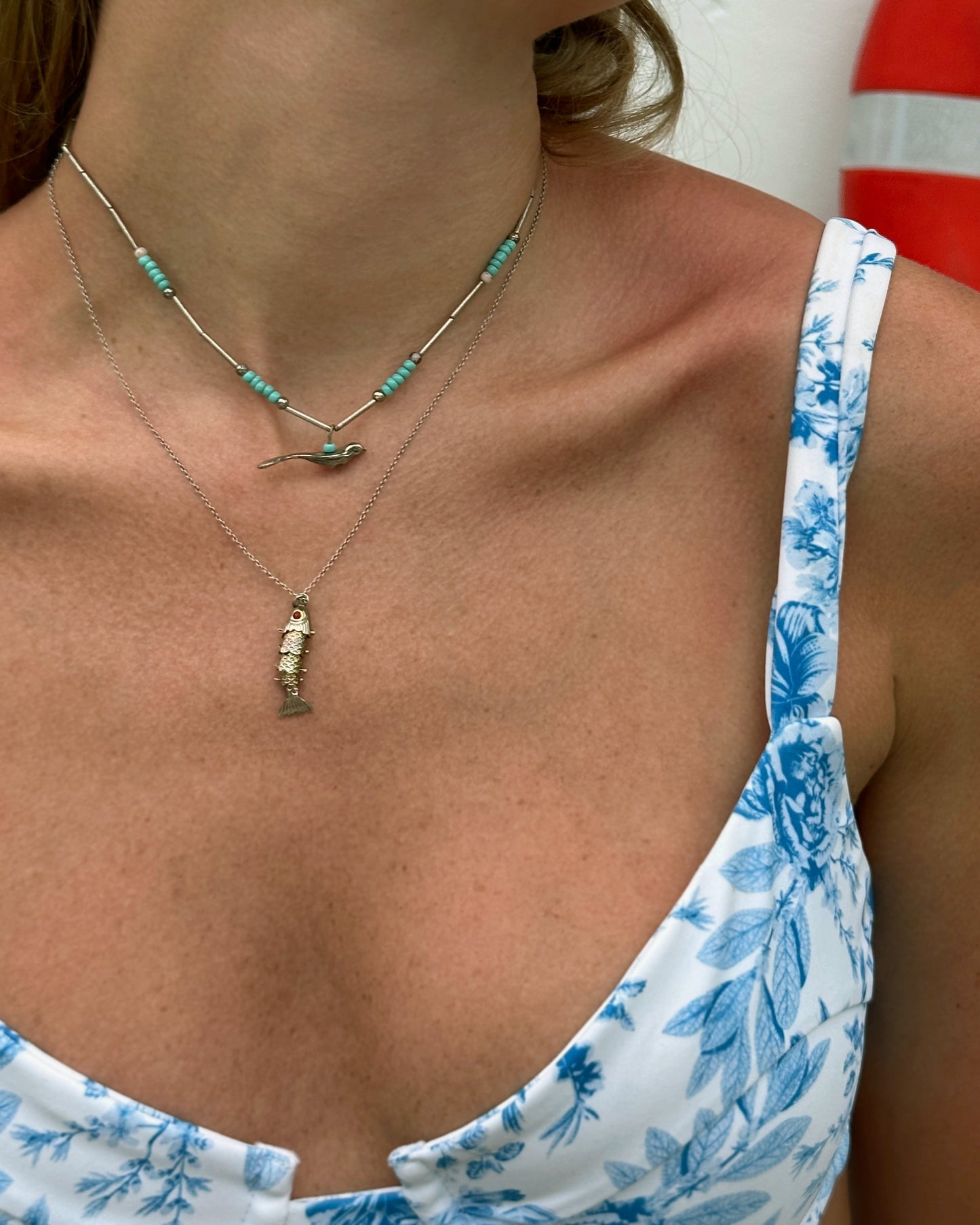 Vintage Sterling Silver Bird Choker
