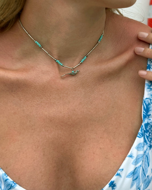 Vintage Sterling Silver Bird Choker