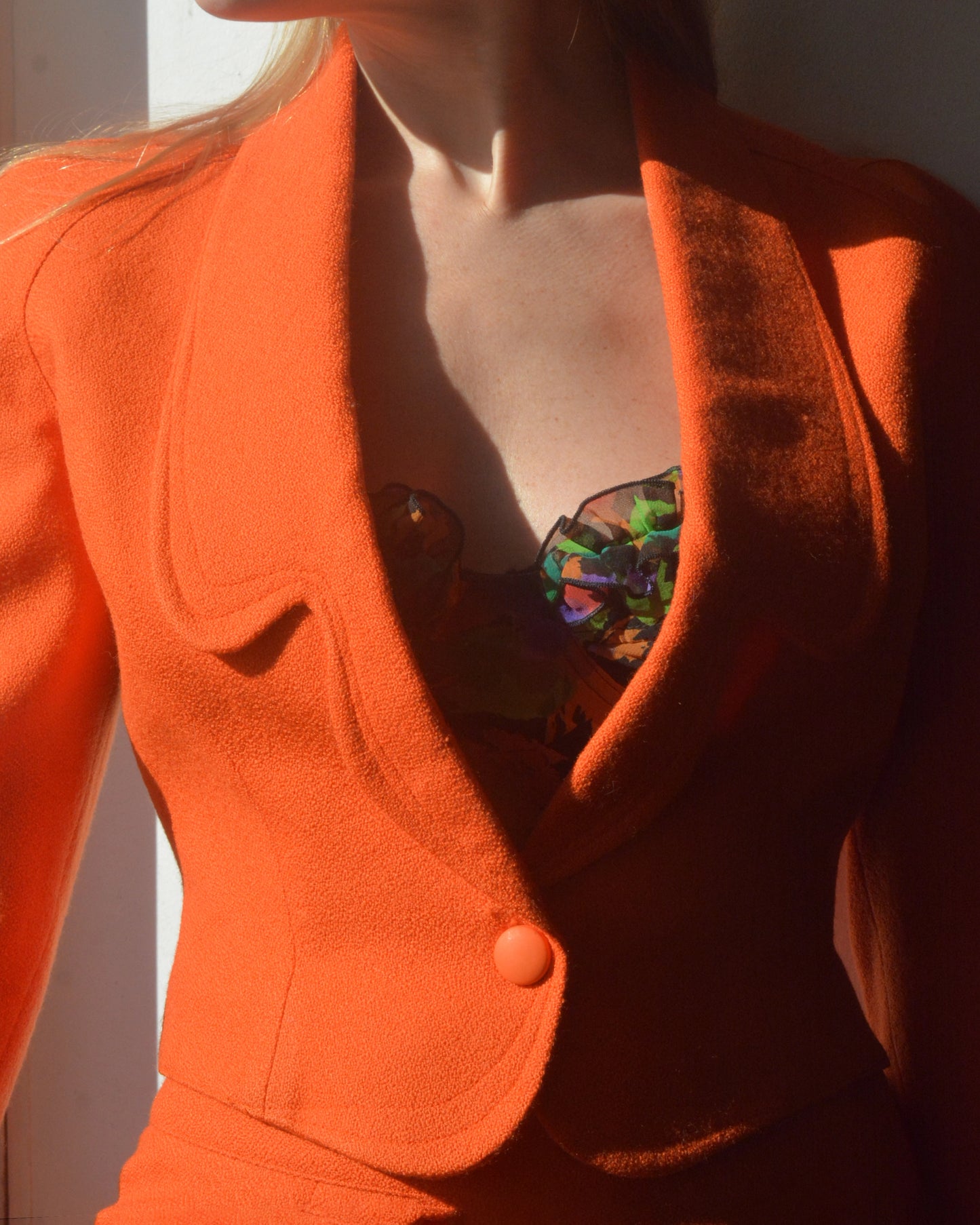 Vintage 1980s Thierry Mugler Bouclé Jacket + Skirt Suit