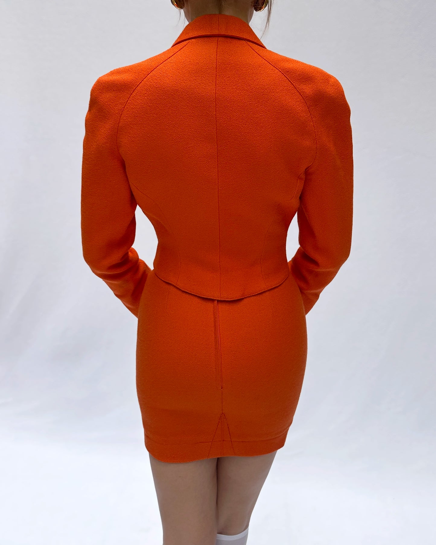 Vintage 1980s Thierry Mugler Bouclé Jacket + Skirt Suit