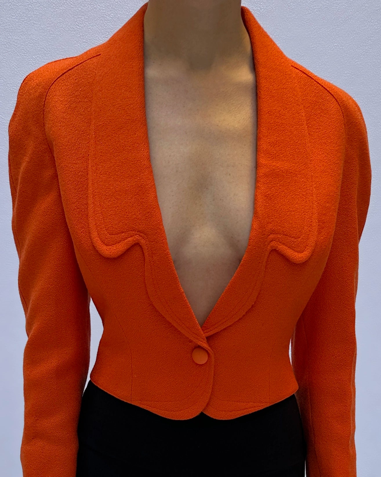 Vintage 1980s Thierry Mugler Bouclé Jacket + Skirt Suit