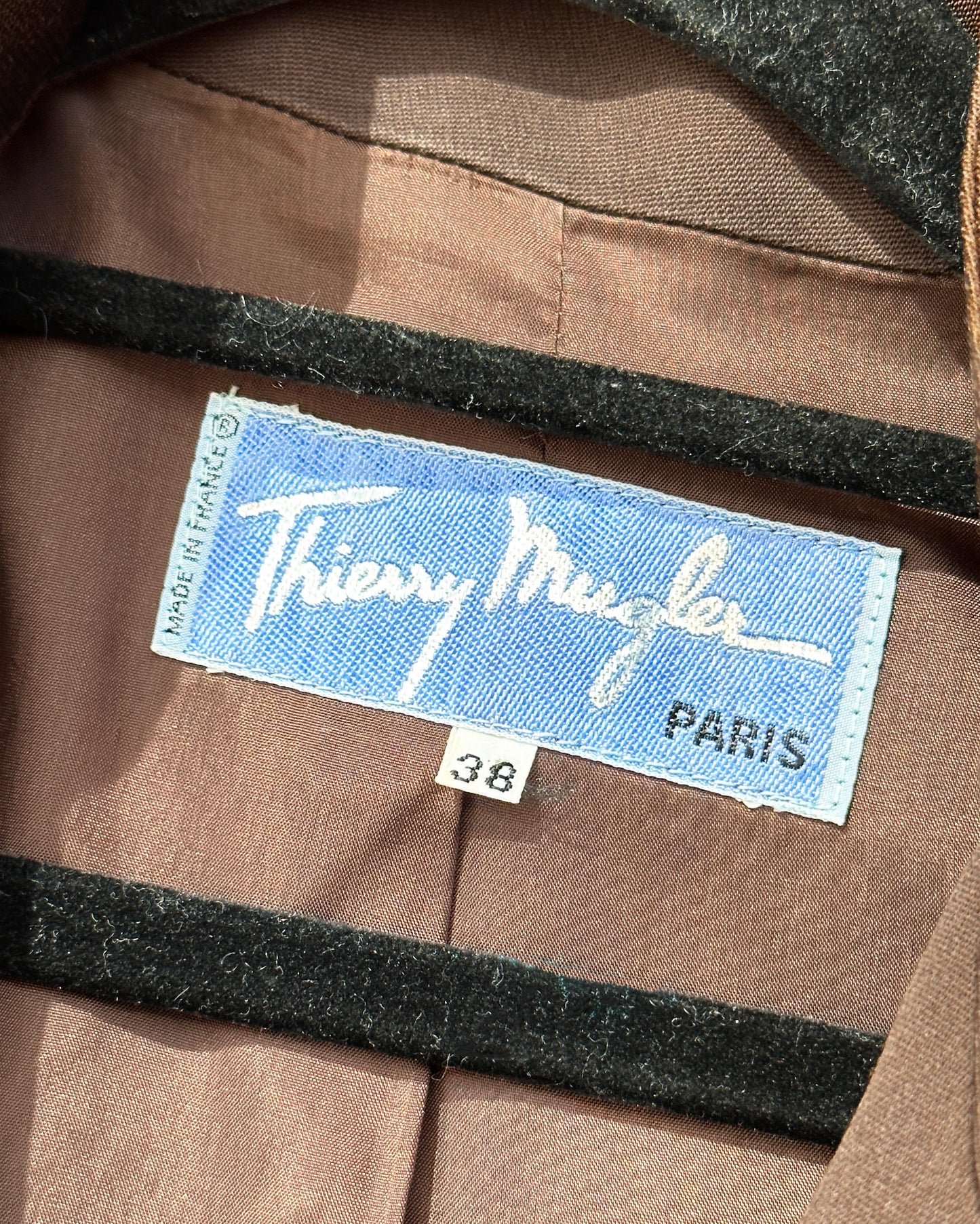 Thierry Mugler Fall 1992 Runway Velvet Trim Corset-Jacket And Skirt Suit