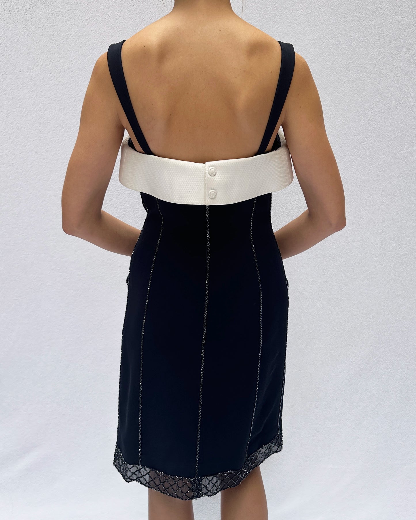 Vintage Thierry Mugler Spring 1996 Beaded Cocktail Dress