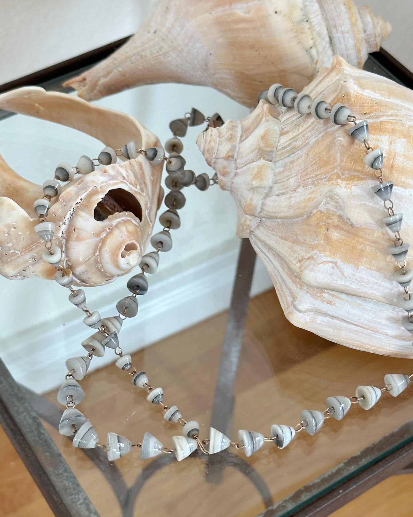 Vintage Agate Gemstone Bead Necklace