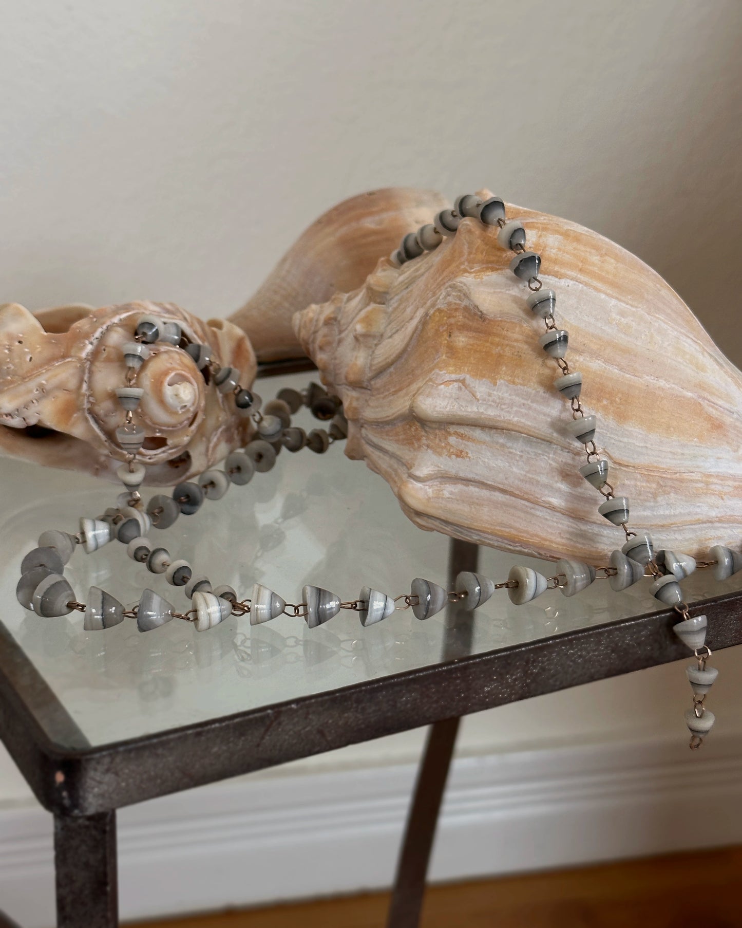 Vintage Agate Gemstone Bead Necklace