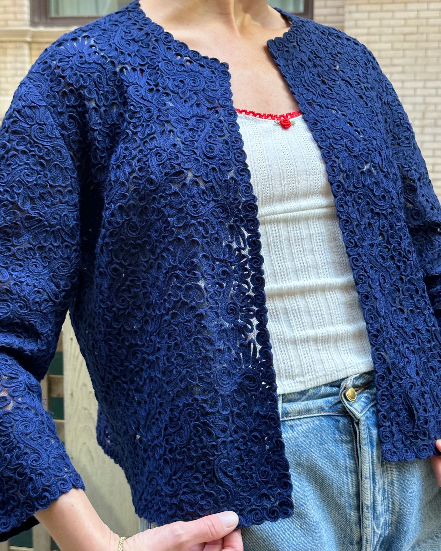 Vintage 1940s Austrian Embroidered Cardigan