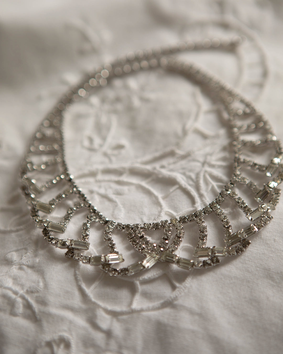 Vintage 1950s Diamanté Collar Necklace
