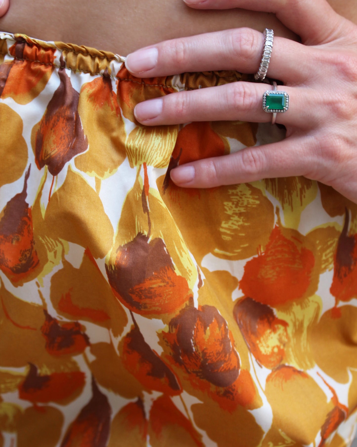 Vintage 1950s Floral Slip Skirt (Pillow Tab)
