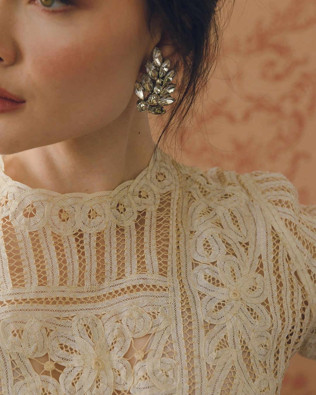 Vintage 1950s Statement Diamanté Earclips