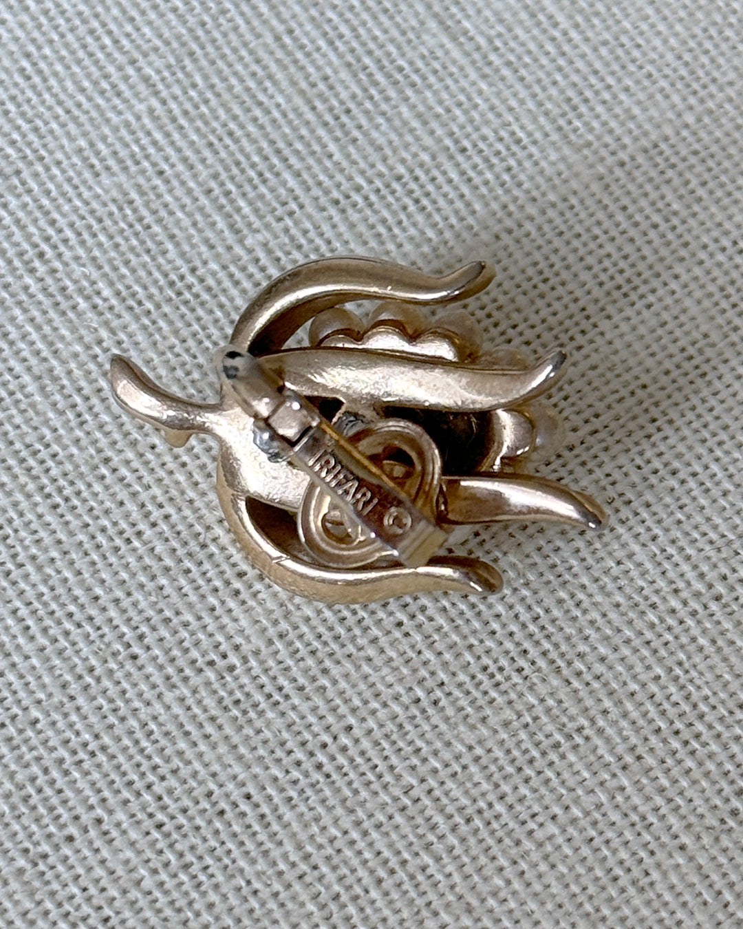 Vintage 1950s Trifari Lily Of The Valley Flower Earrings
