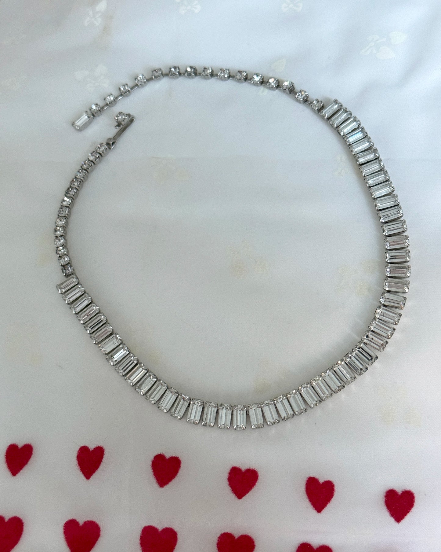 Vintage 1950s Weiss Baguette-Cut Crystal Choker