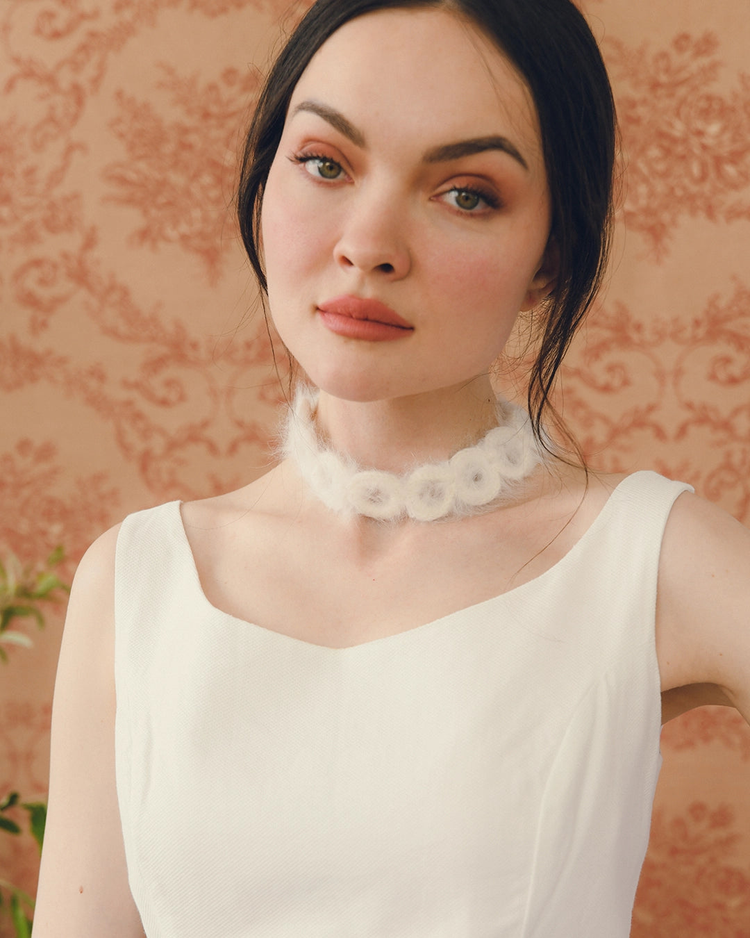 Vintage 1960s Angora Choker Necklace
