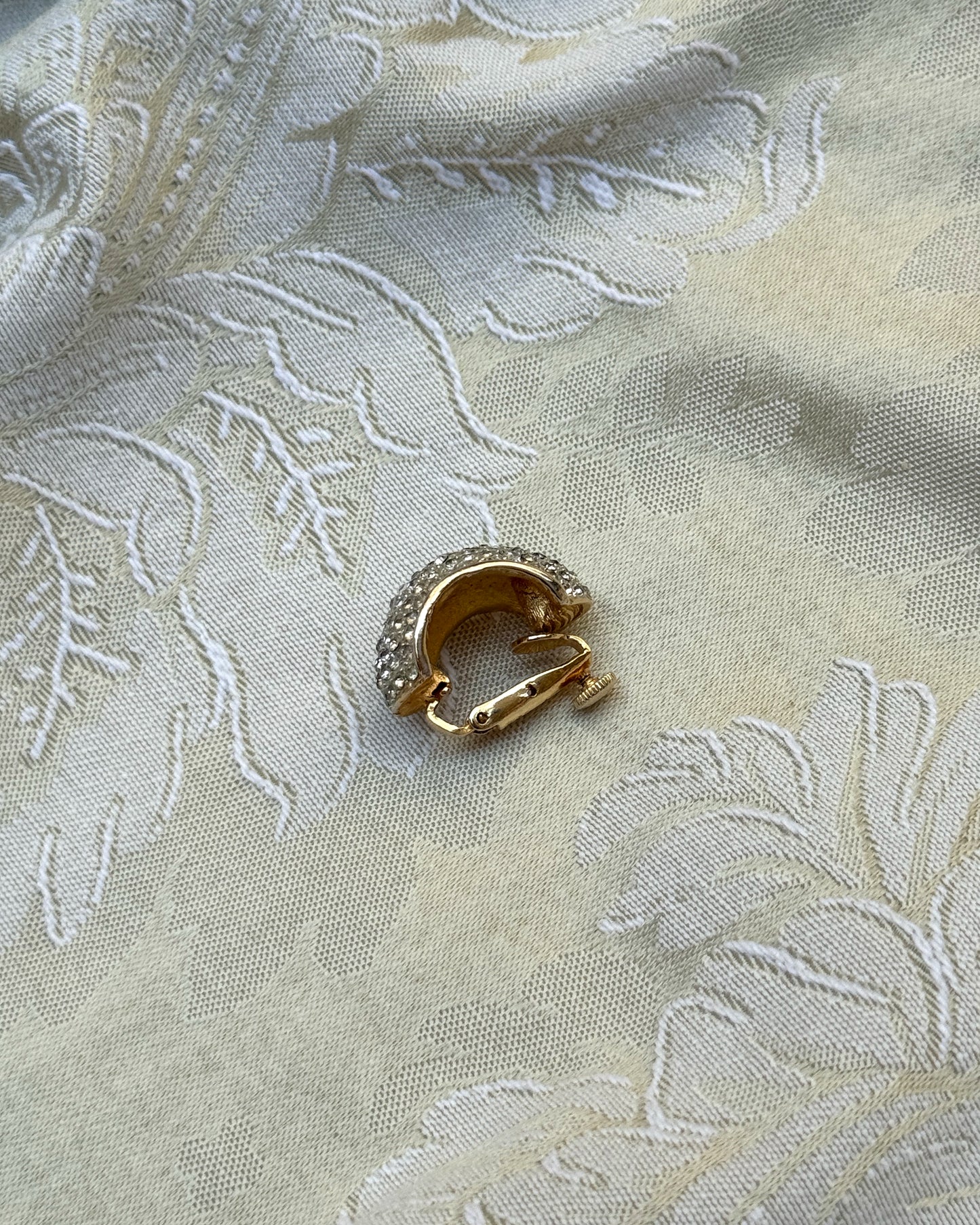 1960s Vendome Pavé Crystal Bombe Earrings